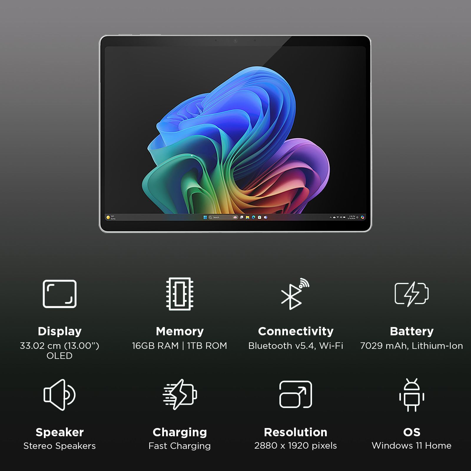 Microsoft Surface Pro 11th Edition Wi-Fi Windows 11 Home Tablet (13 Inch, 16GB RAM, 1TB ROM, Black)_3