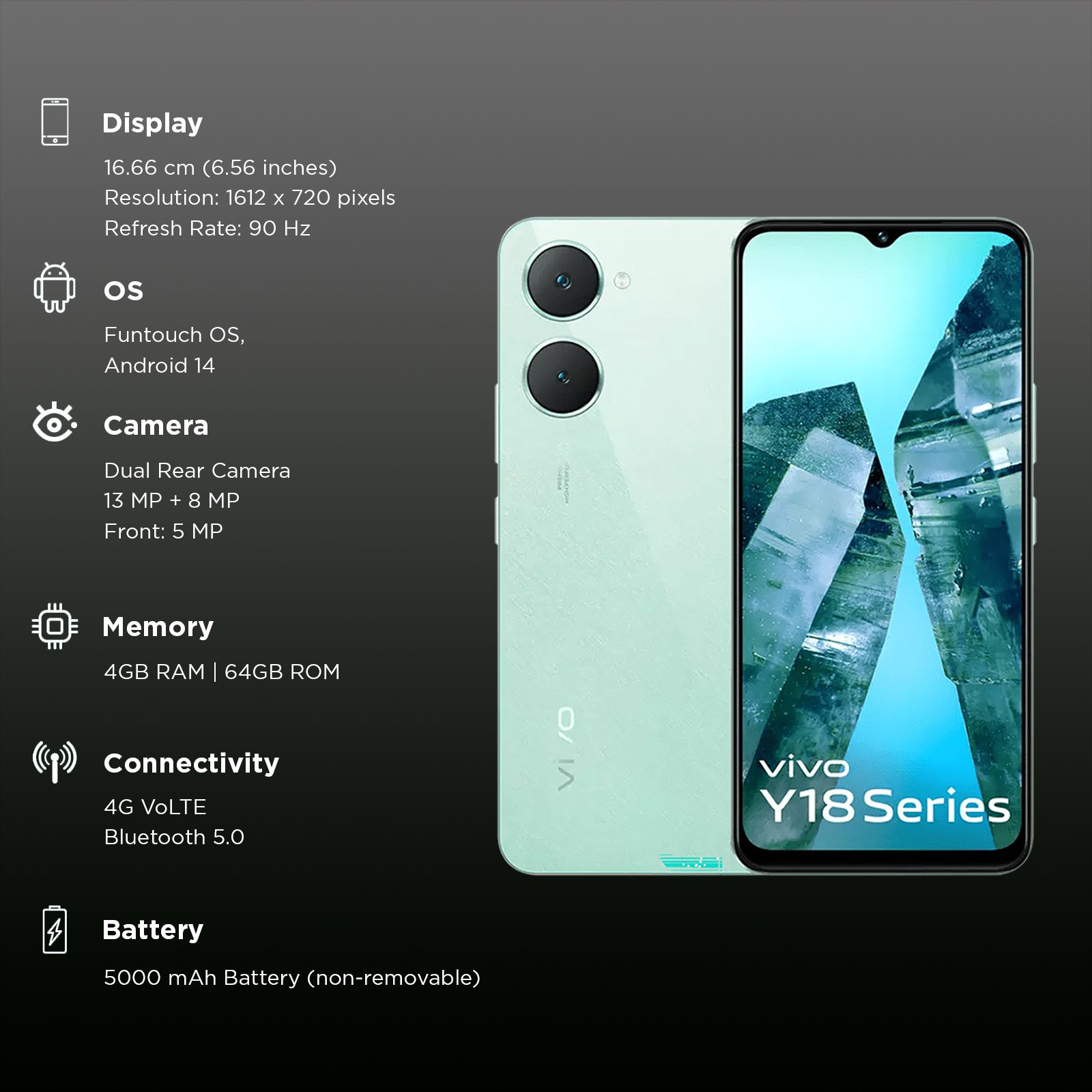 vivo Y18i (4GB RAM, 64GB, Gem Green)_3