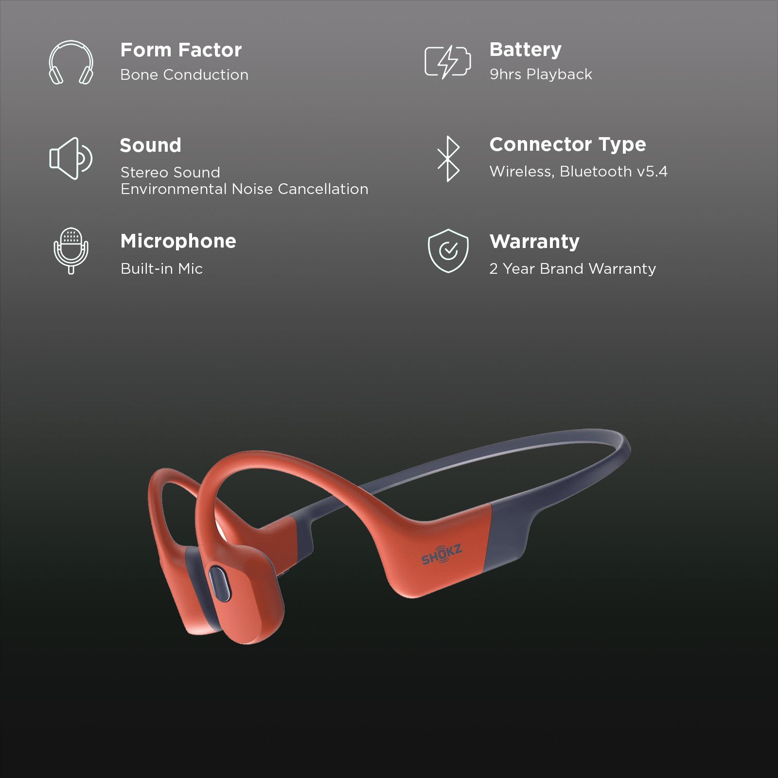 SHOKZ OpenSwim Pro Bone Conduction Bluetooth Headphone with Environmental Noise Cancellation (IP68 Waterproof, Built For Swimming, Red) SHOKZ OpenSwim Pro Bone Conduction Bluetooth Headphone with Environmental Noise Cancellation (IP68 Waterproof, Built For Swimming, Red)_2