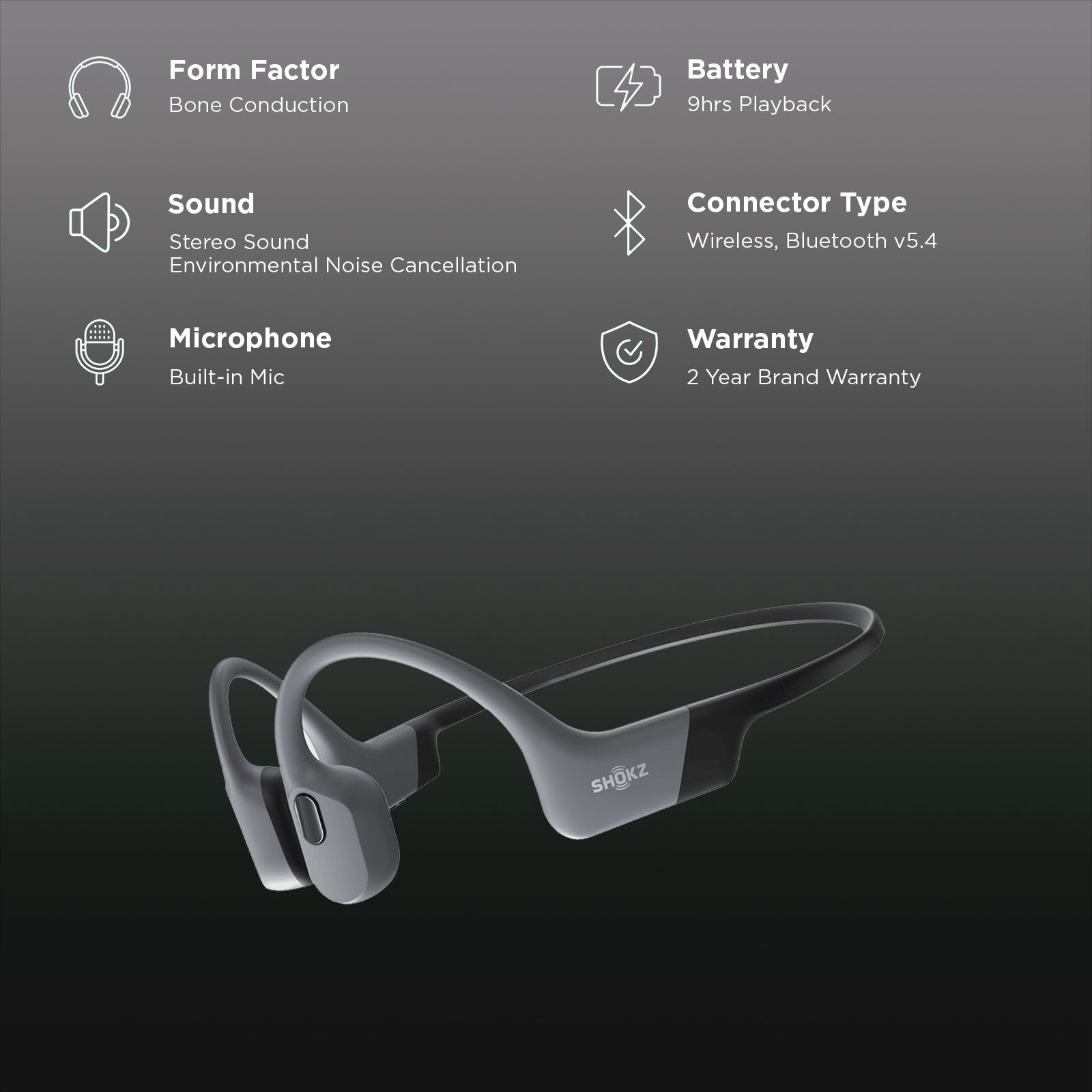 SHOKZ OpenSwim Pro Bone Conduction Bluetooth Headphone with Environmental Noise Cancellation (IP68 Waterproof, Built For Swimming, Grey) SHOKZ OpenSwim Pro Bone Conduction Bluetooth Headphone with Environmental Noise Cancellation (IP68 Waterproof, Built For Swimming, Grey)_2