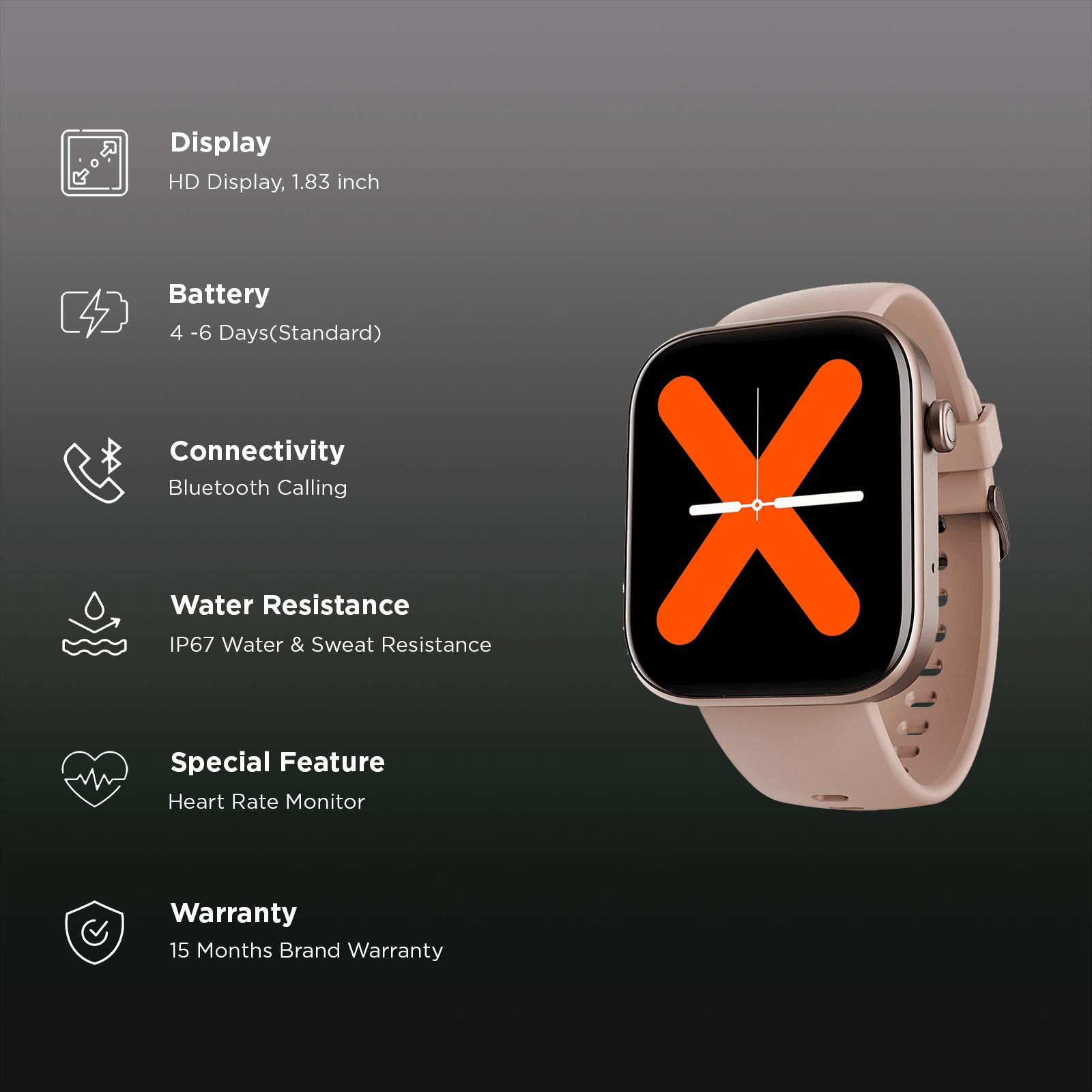 boAt Wave Astra 3 Smartwatch with Bluetooth Calling (46.4mm HD Display, IP67 Water Resistant, Cherry Blossom Strap)_3