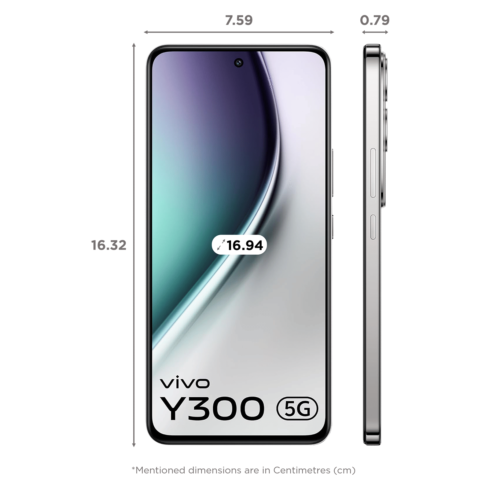 vivo Y300 5G (8GB RAM, 128GB ROM, Titanium Silver)_2