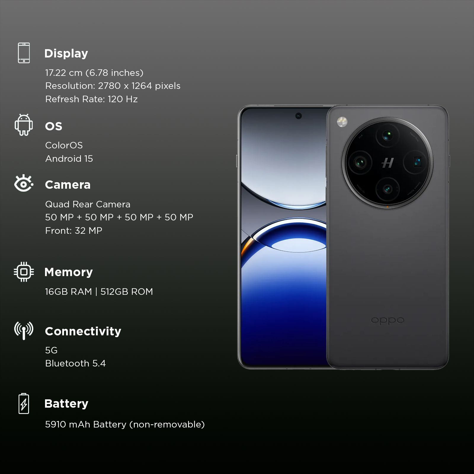 oppo Find X8 Pro 5G (16GB RAM, 512GB ROM, Space Black) oppo Find X8 Pro 5G (16GB RAM, 512GB ROM, Space Black)_3