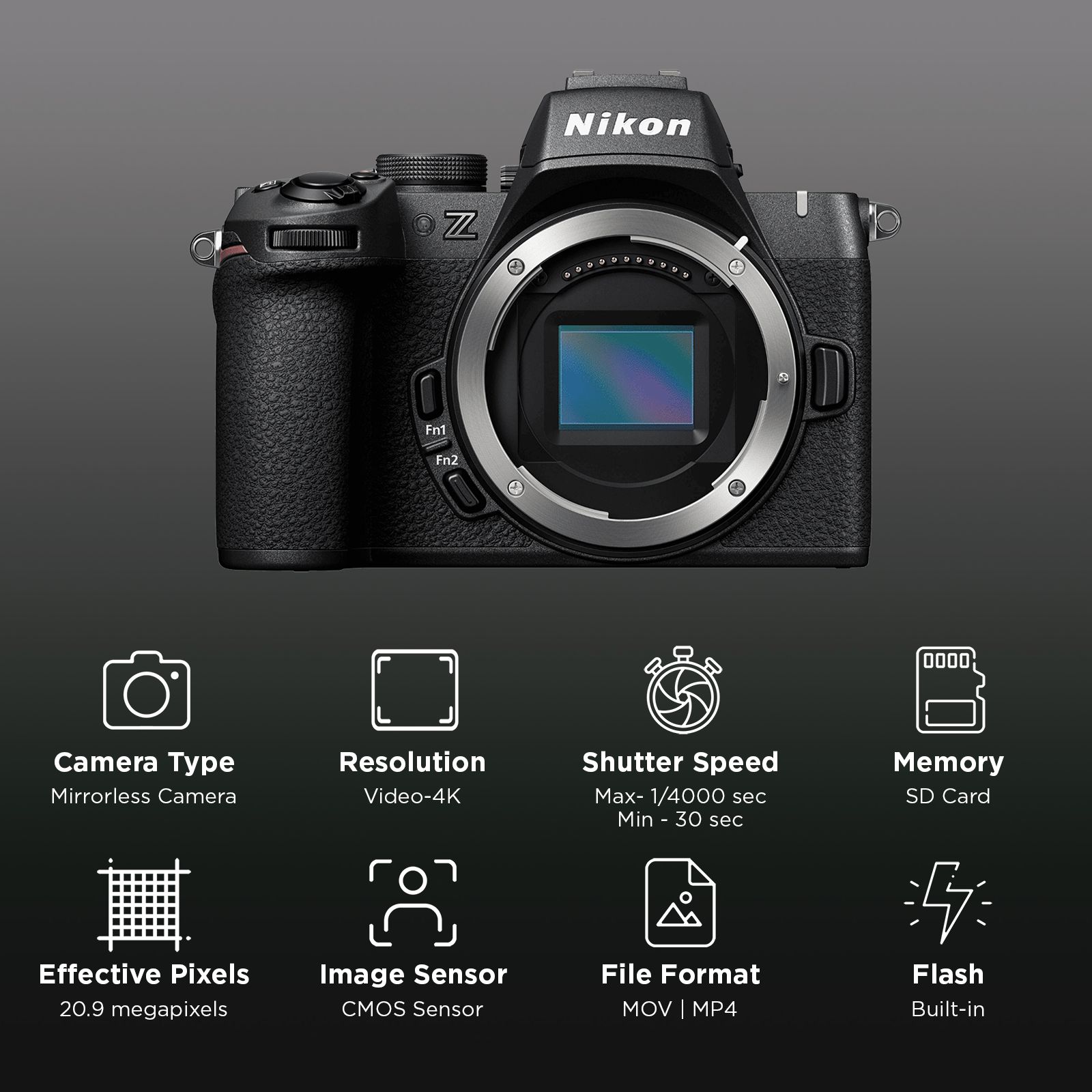 Nikon Z 50II 20.9MP Mirrorless Camera (Body only, 23.5 x 15.7 mm Sensor, TFT Touch Sensitive LCD)_2