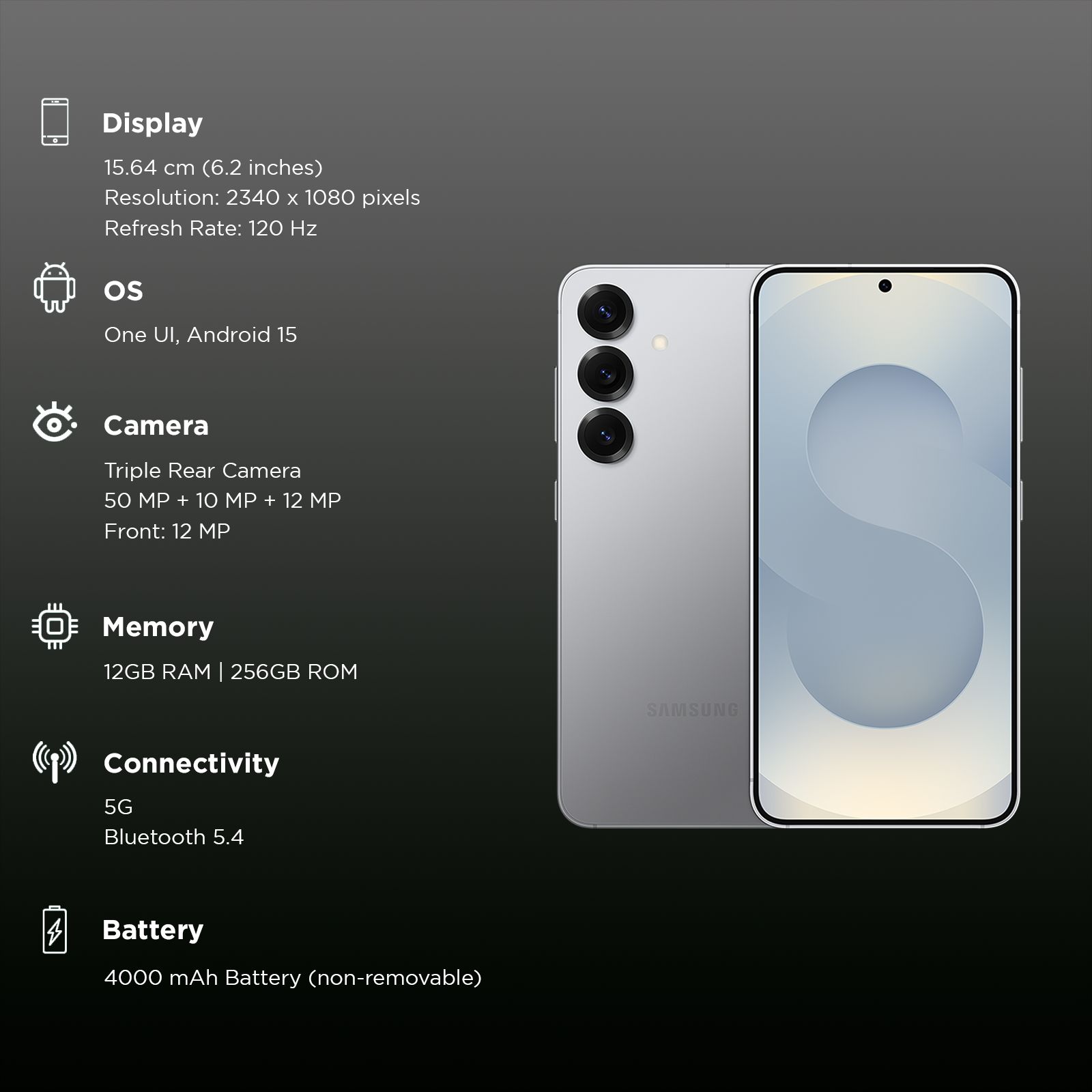 SAMSUNG Galaxy S25 5G (12GB RAM, 256GB, Silver Shadow) SAMSUNG Galaxy S25 5G (12GB RAM, 256GB, Silver Shadow)_3