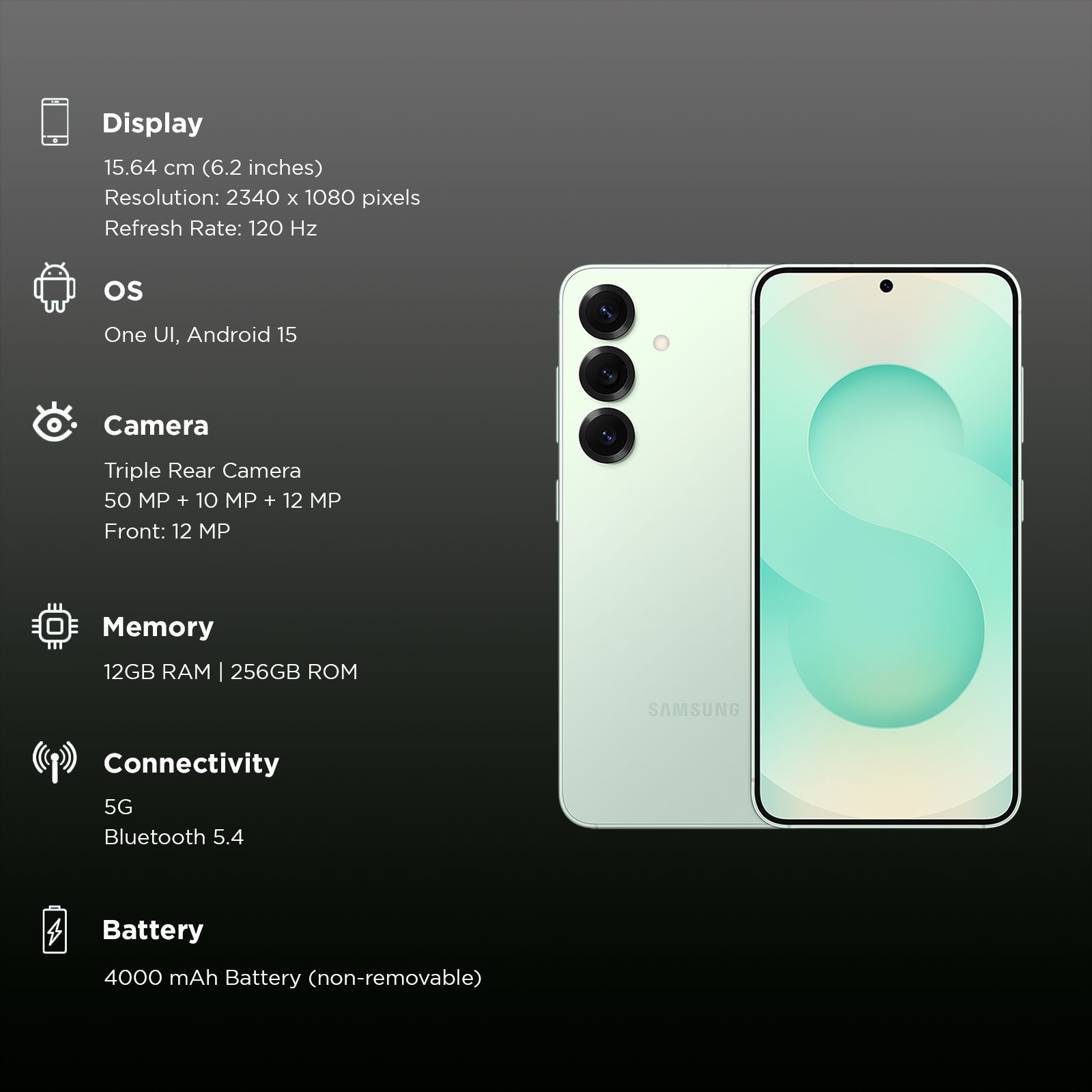 SAMSUNG Galaxy S25 5G (12GB RAM, 256GB, Mint)_3