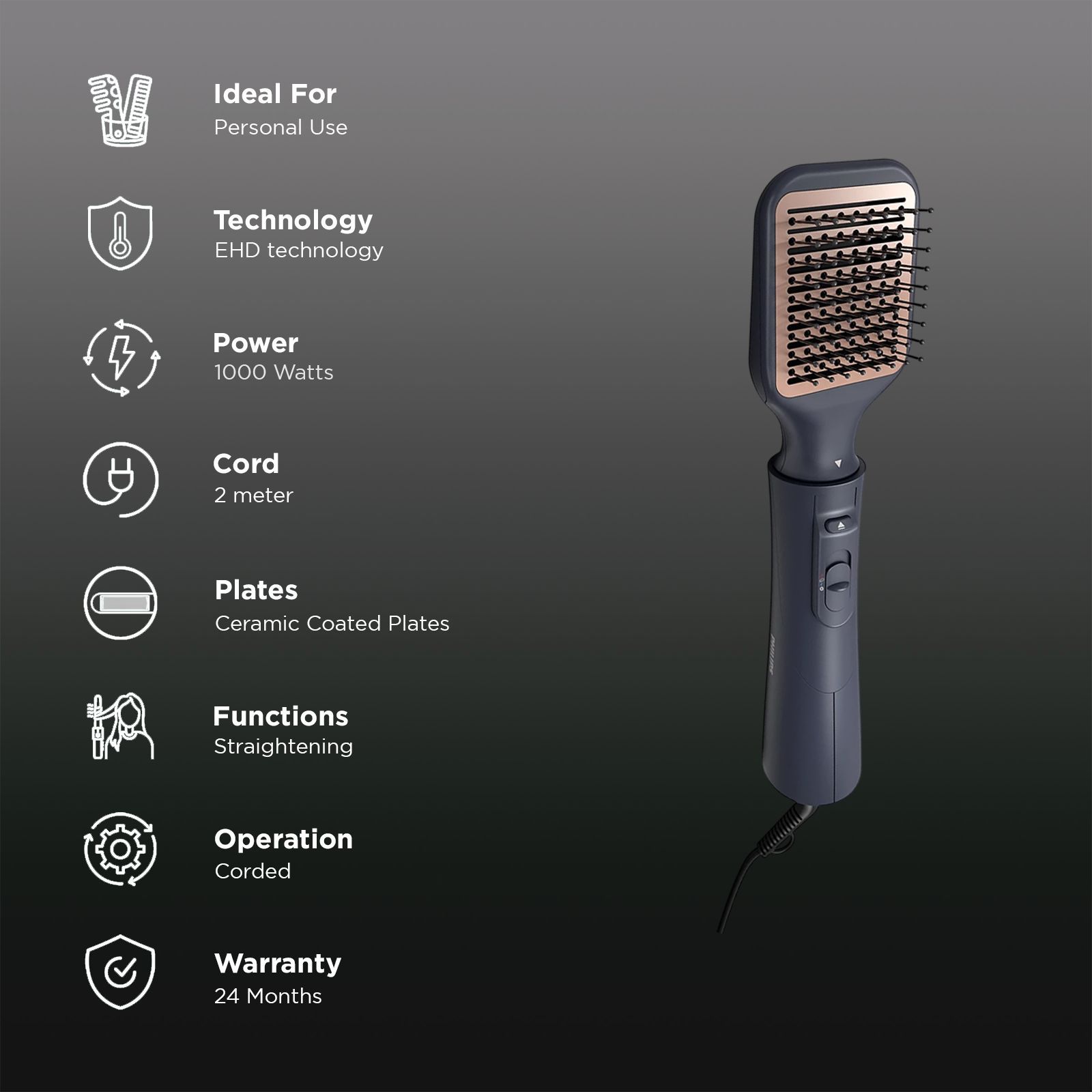 PHILIPS 5000 Series Hair Styler with Even Heat Distribution (3 Heat Setting, Pink and Blue)_3