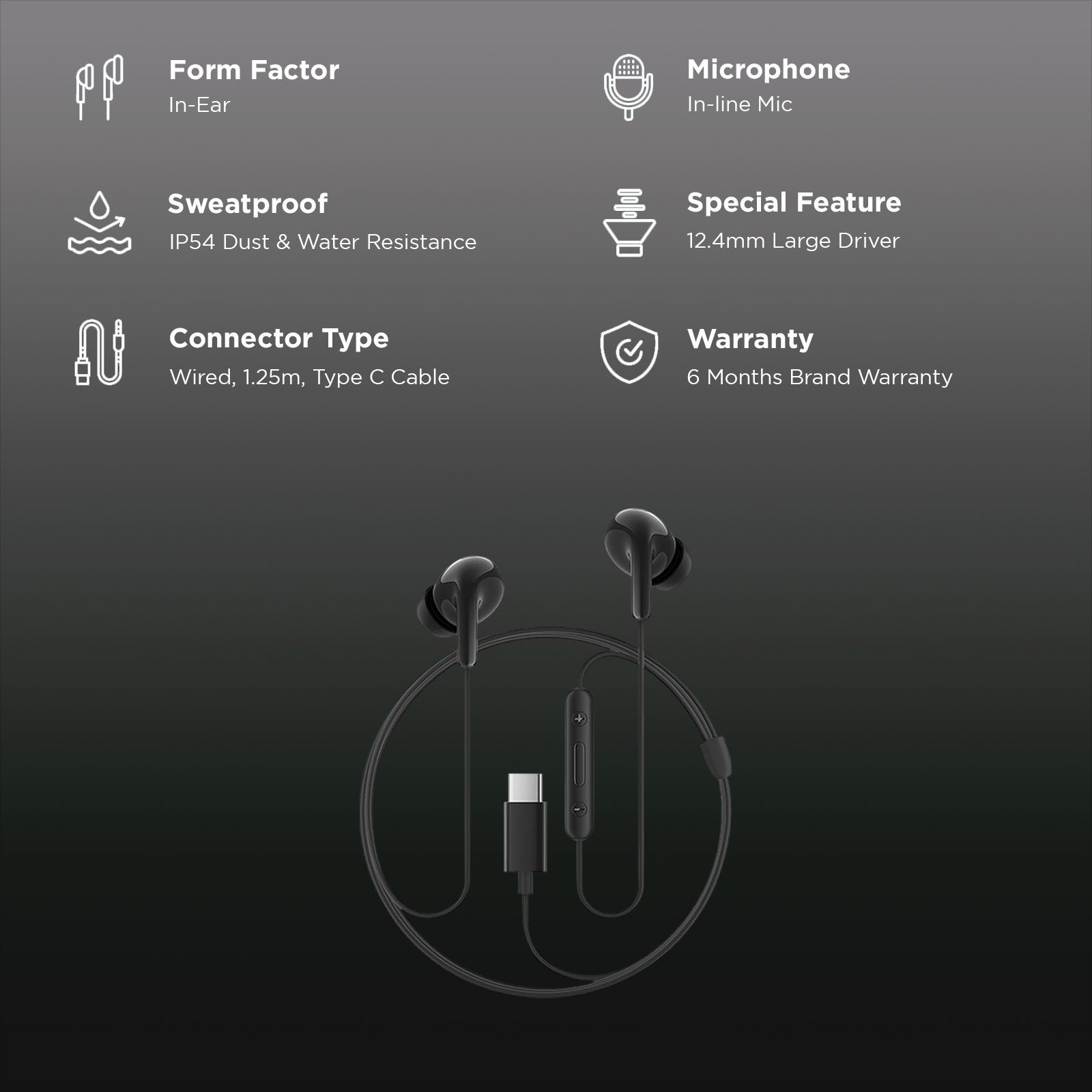 Xiaomi BHR8932IN Wired Earphone with Mic (USB Type-C Connector, In Ear, Black)_2