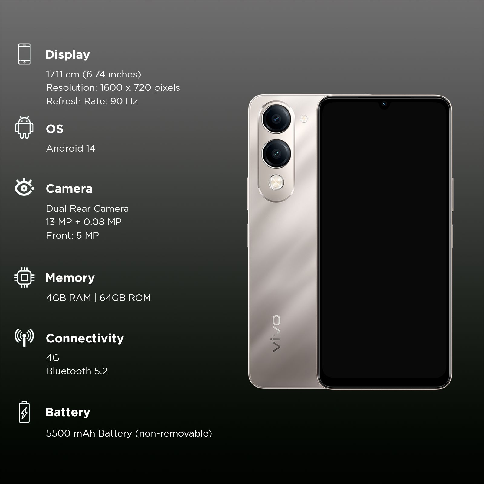 vivo Y19e 4G (4GB RAM, 64GB, Titanium Silver) vivo Y19e 4G (4GB RAM, 64GB, Titanium Silver)_3