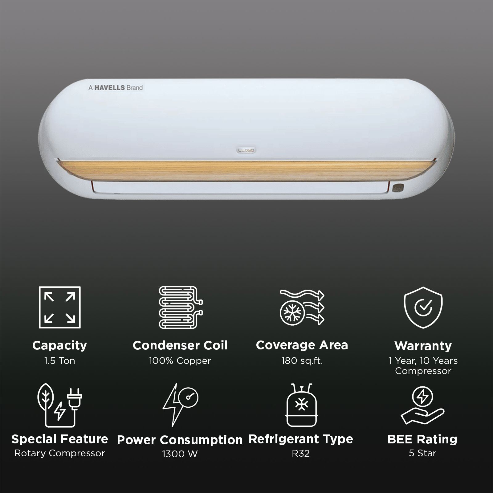 LLOYD Stellar Grace 6 in 1 Convertible Inverter Split Smart AC with Voice Assistance (2025 Model, Copper Condenser, GLS18V5FWMGT) LLOYD Stellar Grace 6 in 1 Convertible Inverter Split Smart AC with Voice Assistance (2025 Model, Copper Condenser, GLS18V5FWMGT)_2