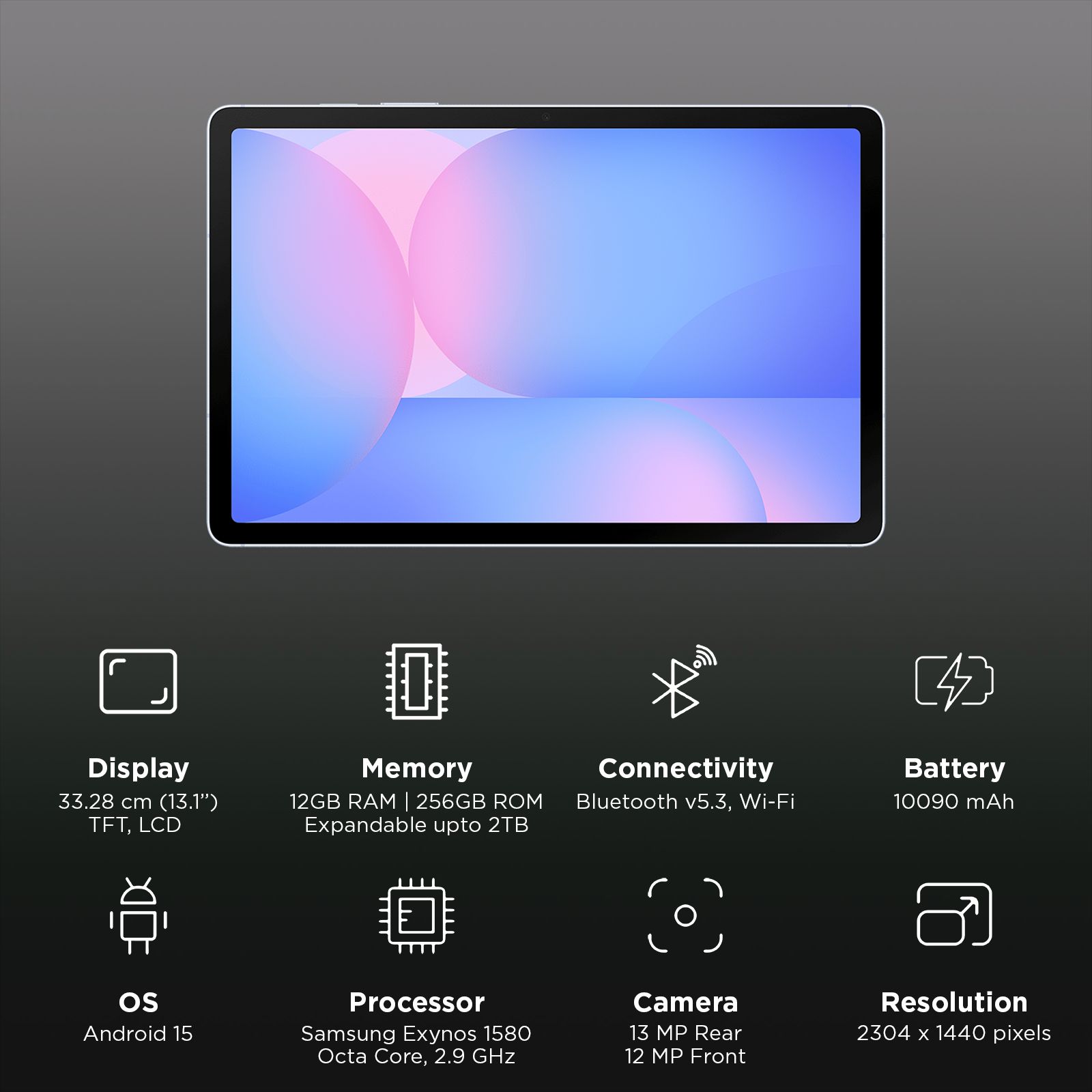 SAMSUNG Galaxy Tab S10 FE Wi-Fi+5G Android Tablet (10.9 Inch, 12GB RAM, 256GB ROM, Light Blue)_3