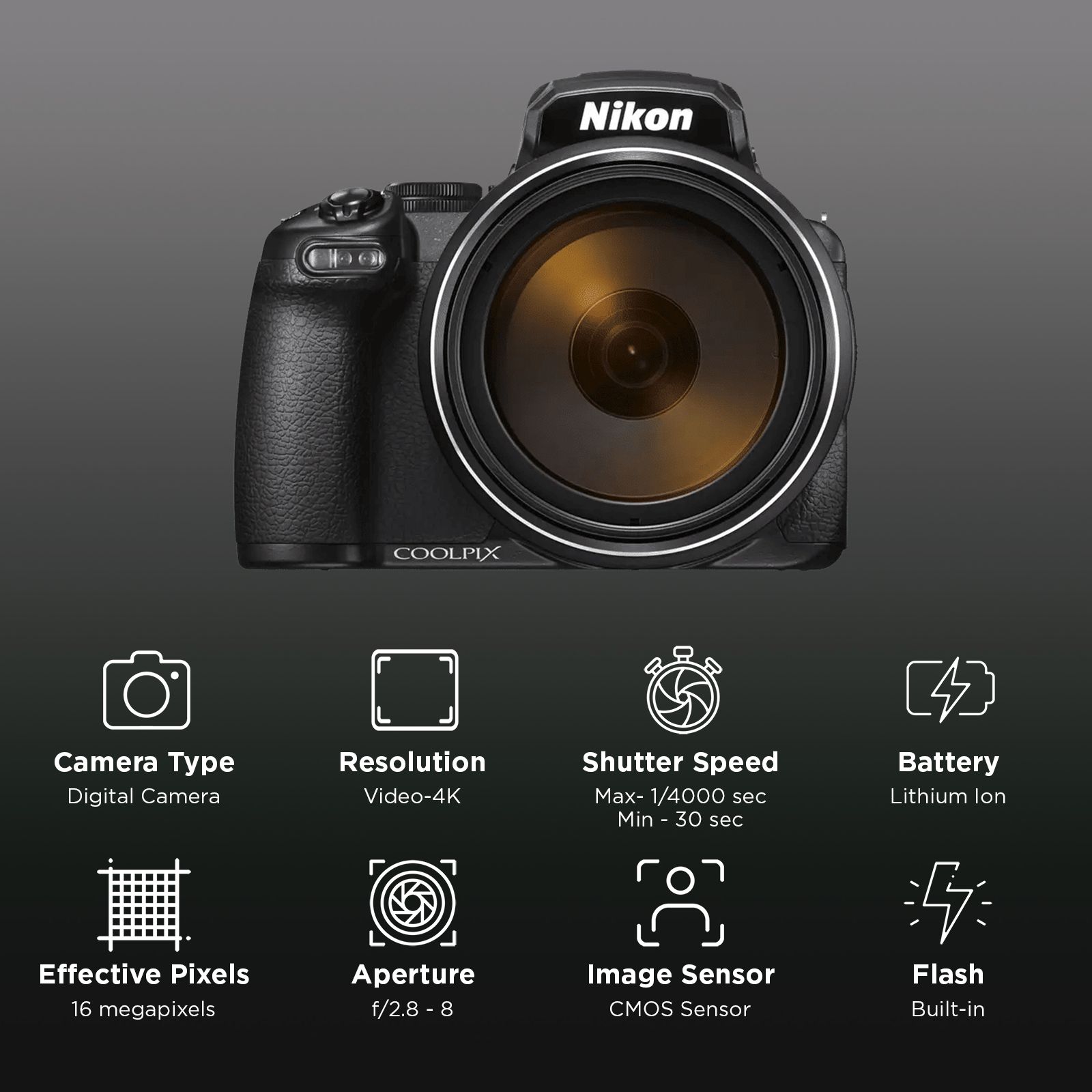 Nikon COOLPIX P1100 16MP DSLR Camera (24-3000 mm Lens, 6.2 x 4.6 mm Sensor, Vari-angle LCD)_2