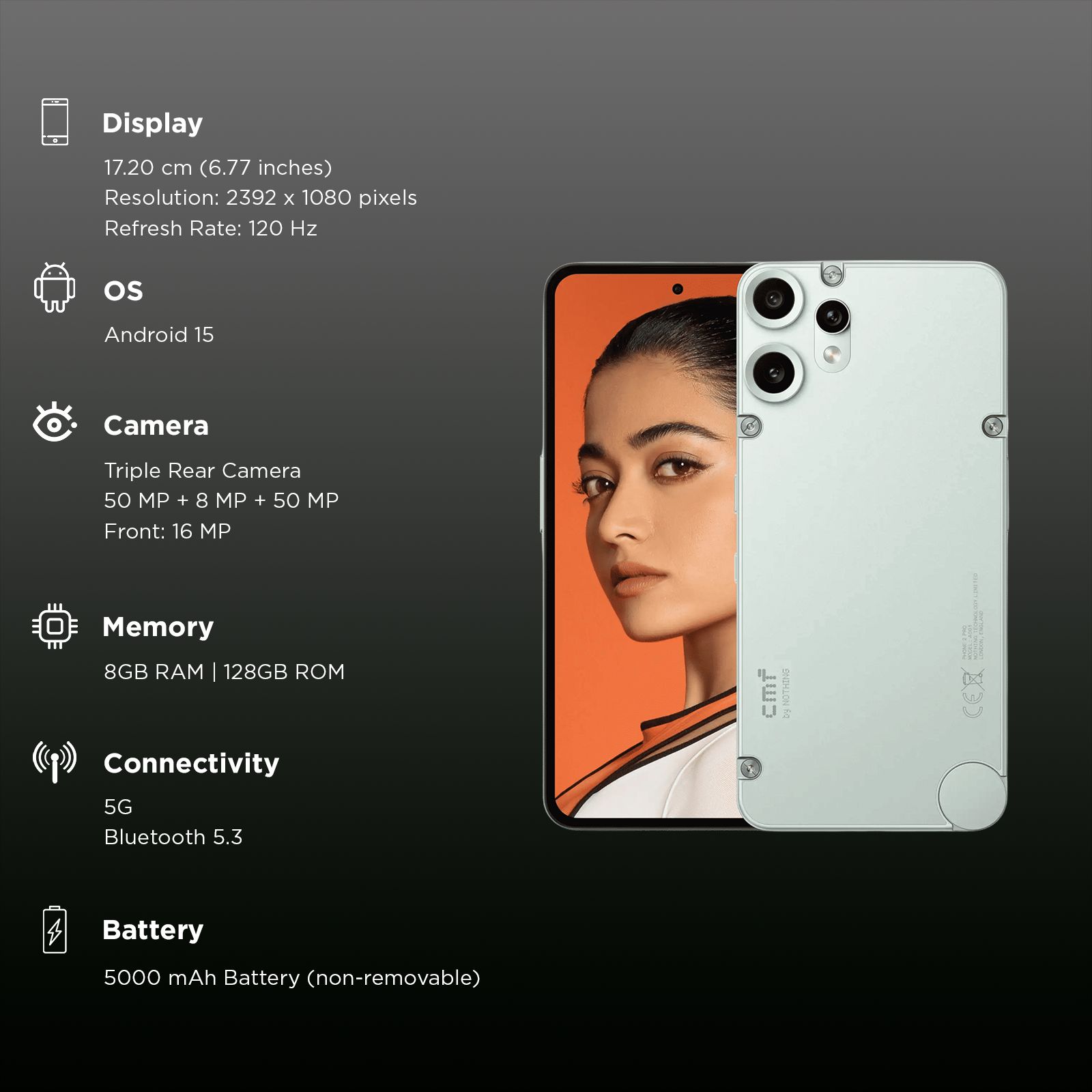 Nothing CMF Phone 2 Pro 5G (8GB RAM, 128GB, Light Green)_3