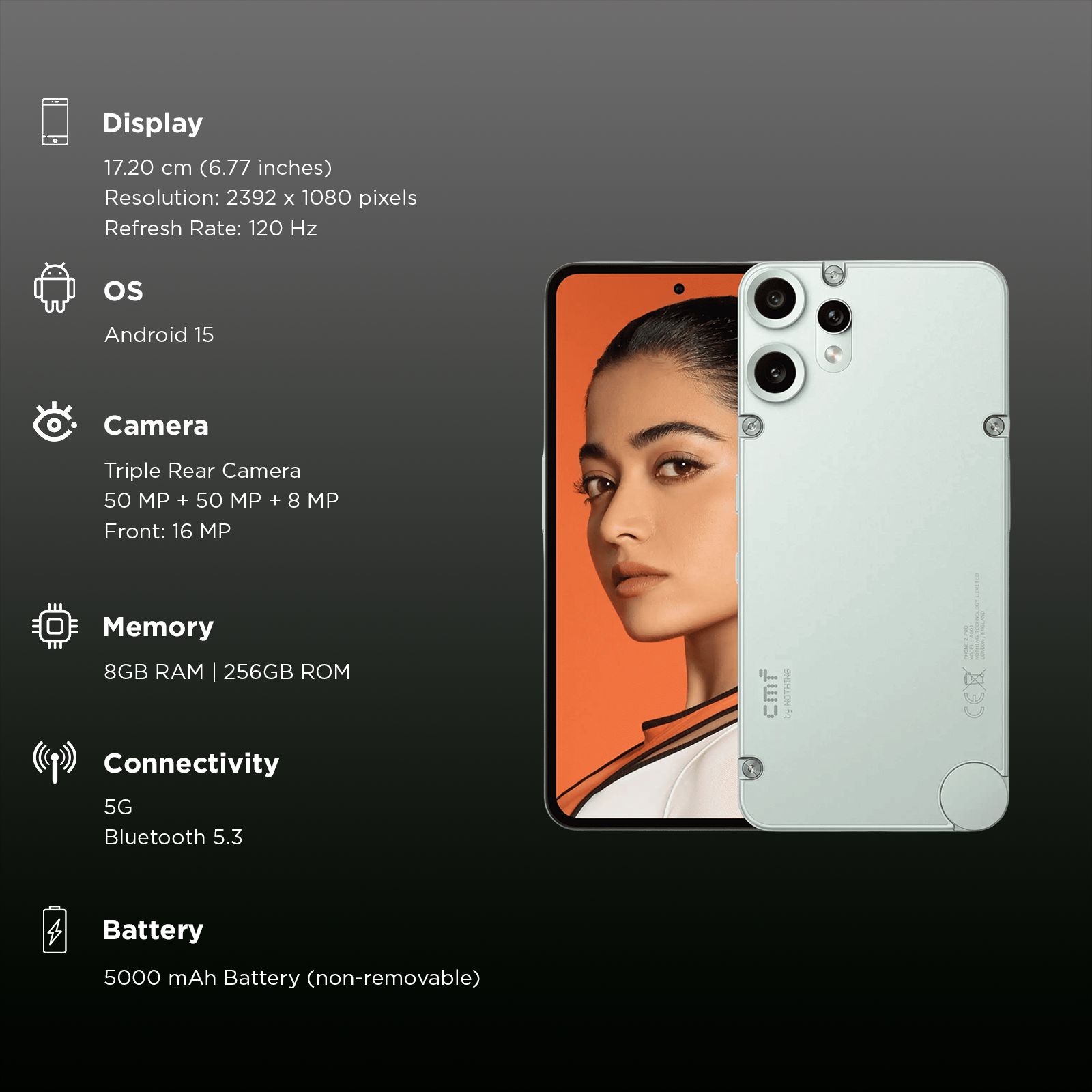 Nothing CMF Phone 2 Pro 5G (8GB RAM, 256GB, Light Green)_3