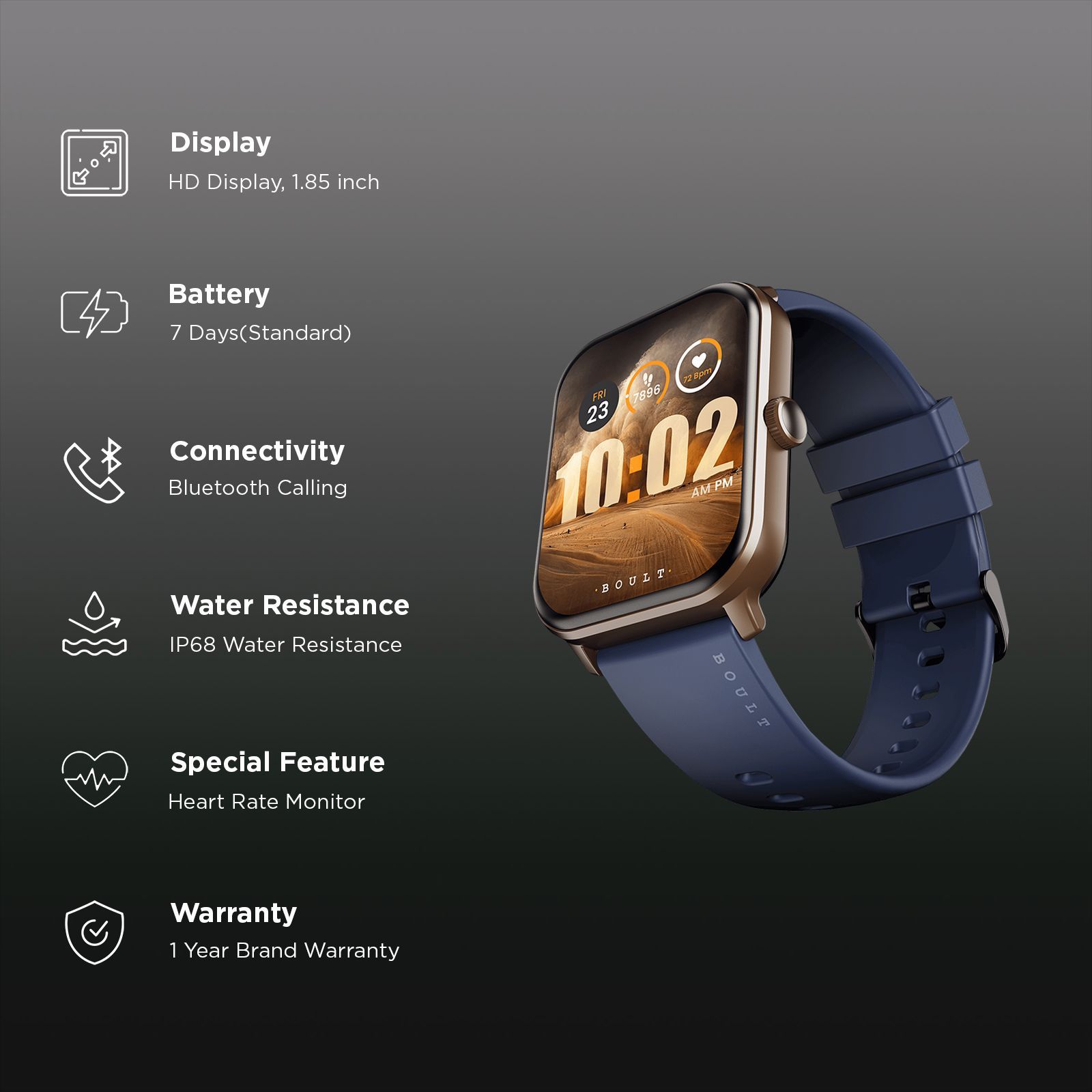 GOBOULT Dive Plus Bluetooth Calling Android OS Smartwatch (46.9mm HD Display, Multiple Watch Faces, Denim Blue Strap) GOBOULT Dive Plus Bluetooth Calling Android OS Smartwatch (46.9mm HD Display, Multiple Watch Faces, Denim Blue Strap)_3