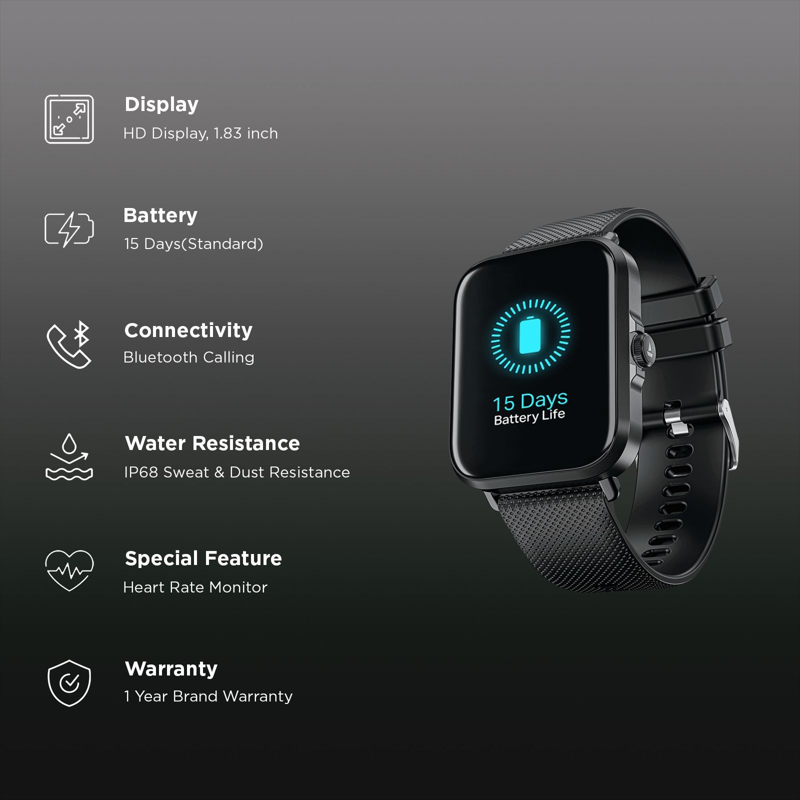 boAt Storm Infinity Smartwatch with Bluetooth Calling (46.48mm HD Display, IP68 Dust, Sweat and Splash Proof, Active Black) boAt Storm Infinity Smartwatch with Bluetooth Calling (46.48mm HD Display, IP68 Dust, Sweat and Splash Proof, Active Black)_3