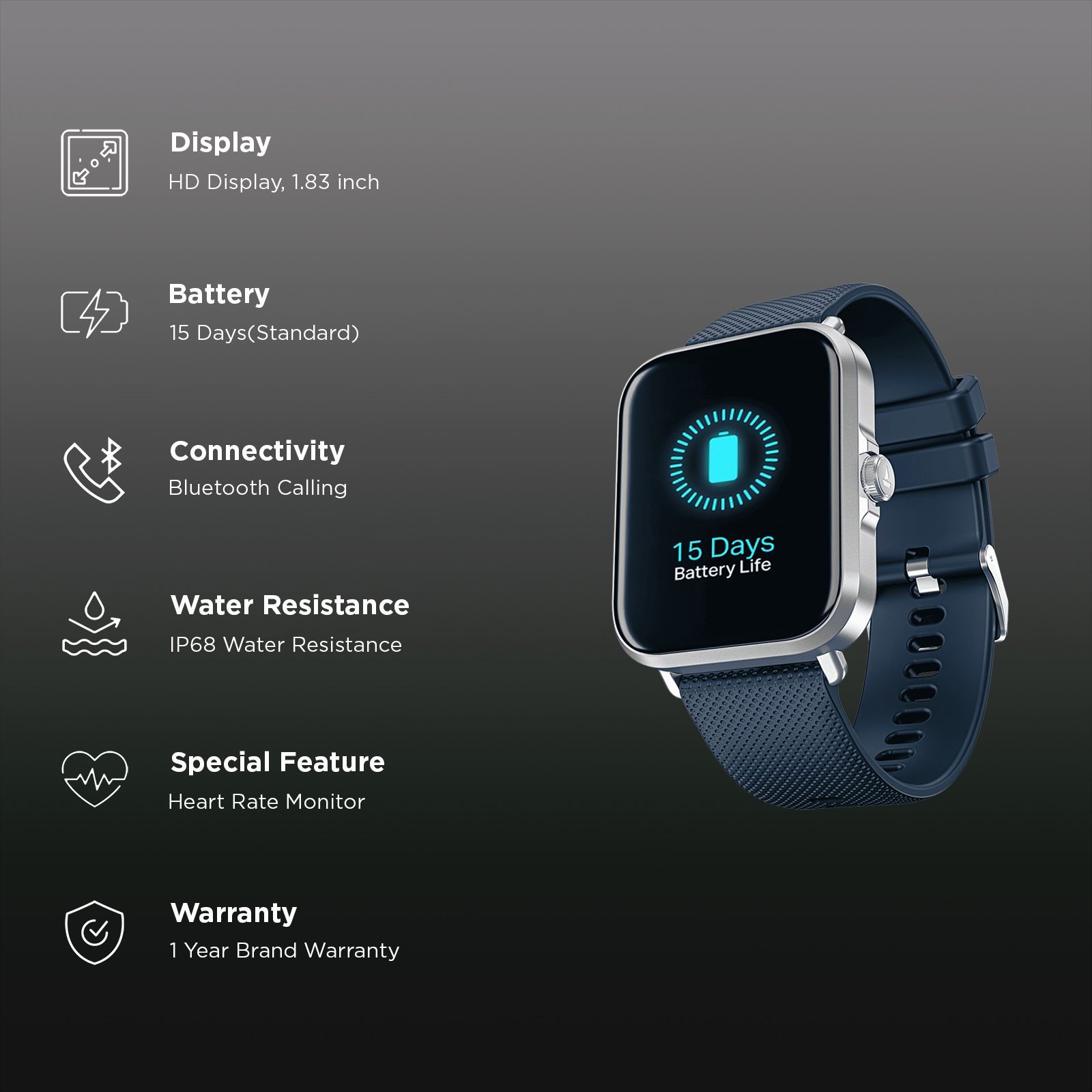 boAt Storm Infinity Smartwatch with Bluetooth Calling (46.48mm HD Display, IP68 Dust, Sweat and Splash Proof, Deep Blue)_3