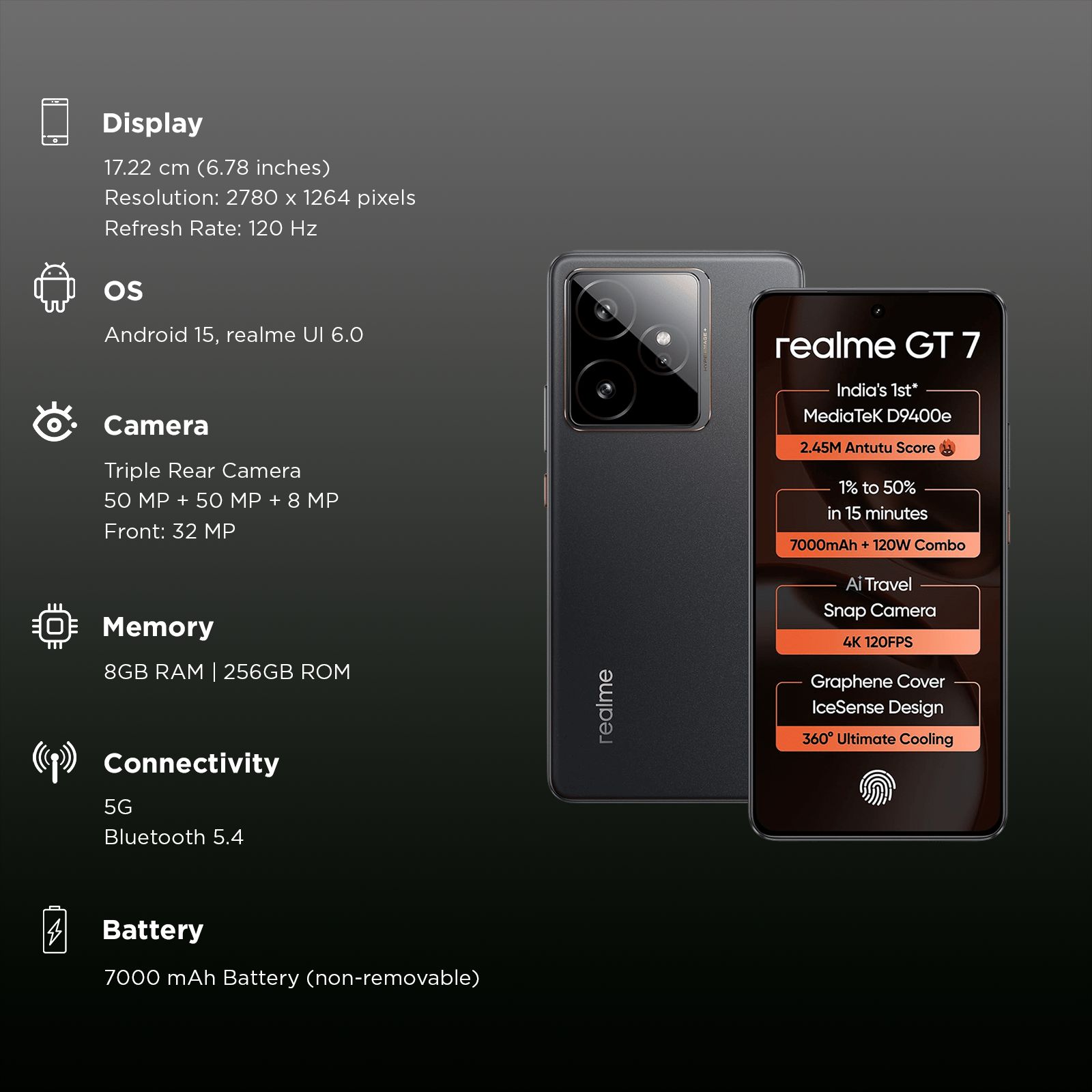 realme GT 7 5G (8GB RAM, 256GB, IceSense Black)_3