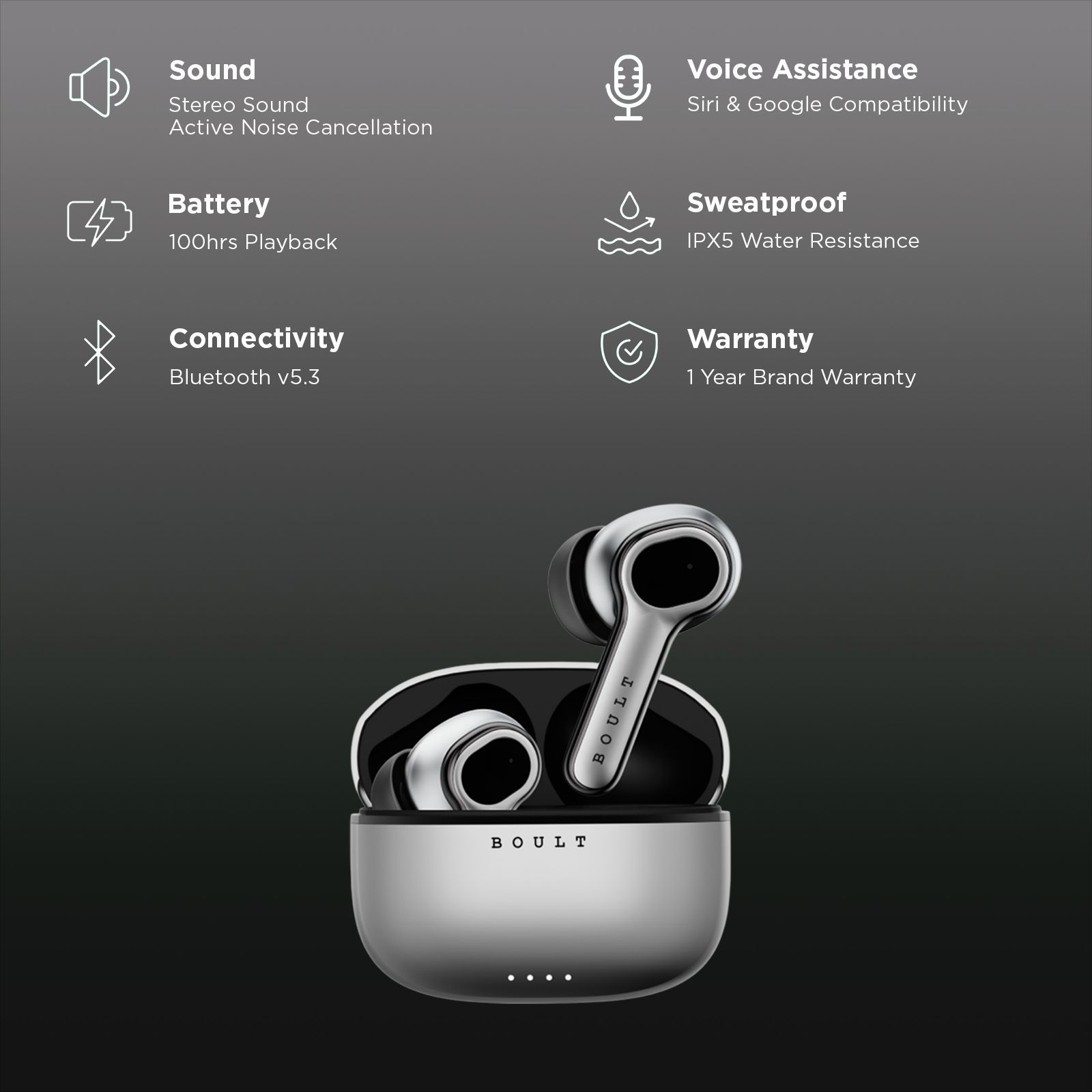 GOBOULT (formerly Boult) Z40 Ultra TWS Earbuds with Active Noise Cancellation (IPX5 Water Resistant, Dual Device Pairing, Metallic)_2