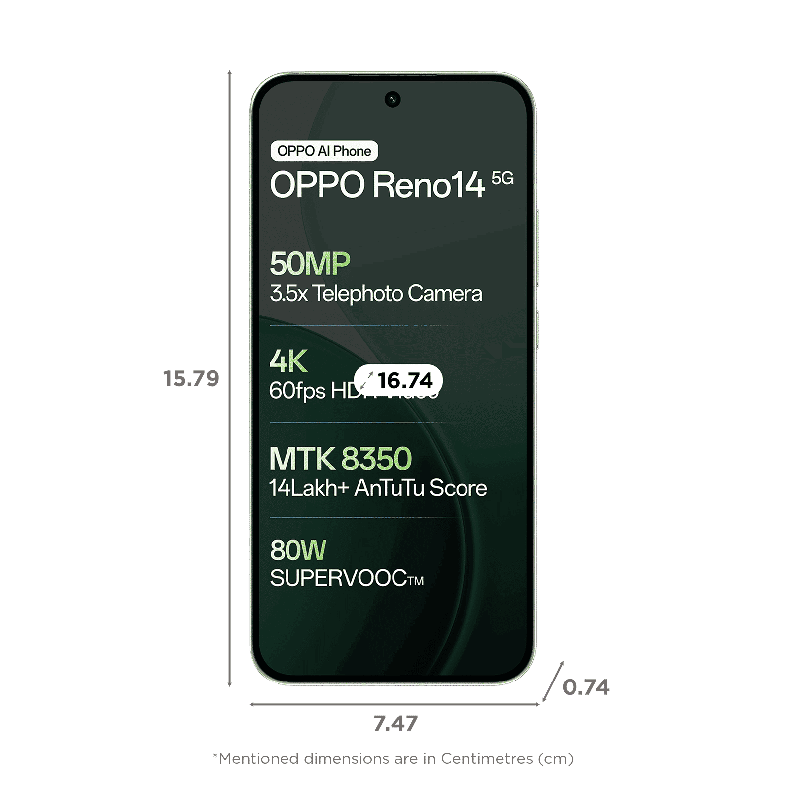 oppo Reno 14 5G (12GB RAM, 256GB, Mint Green)_2