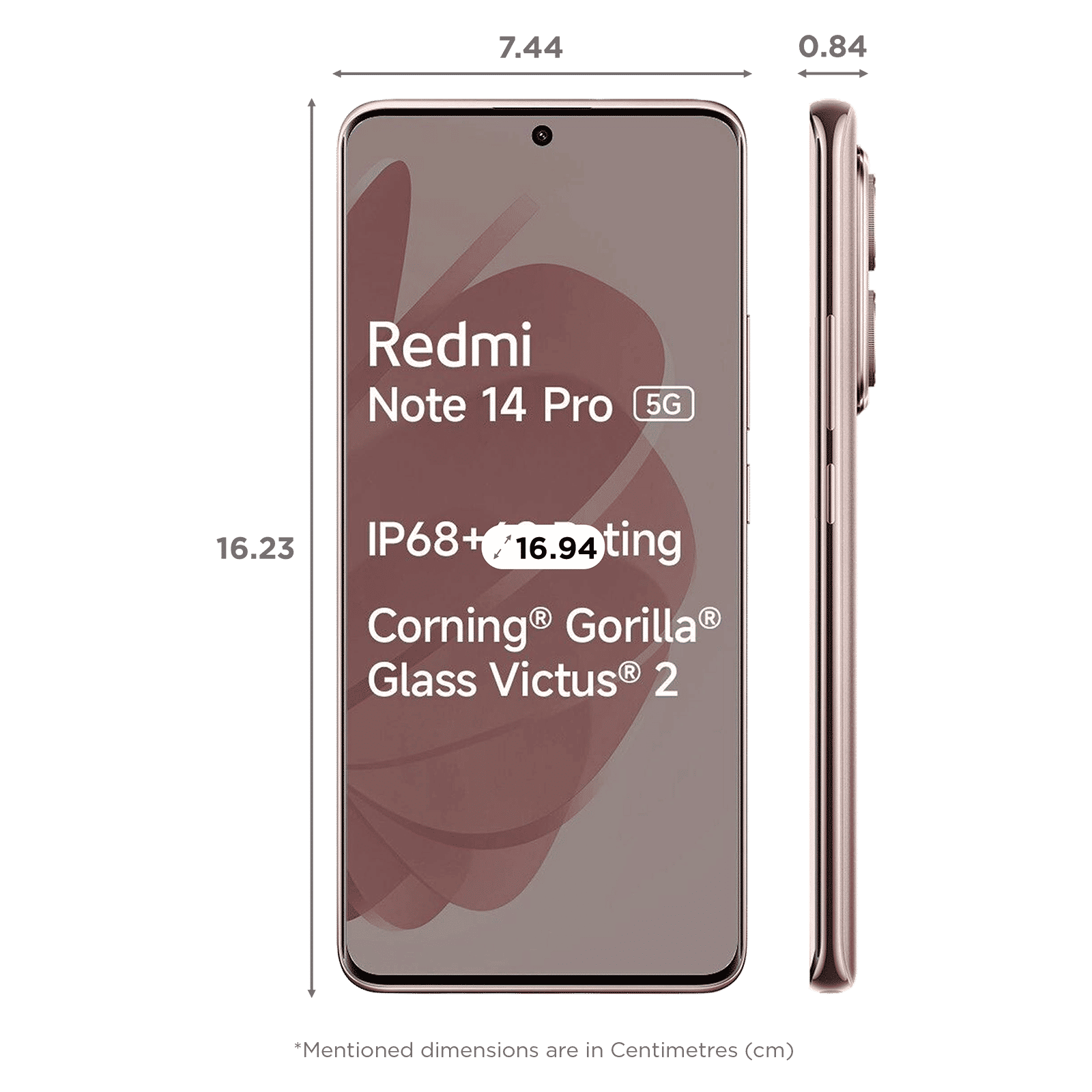 Redmi Note 14 Pro 5G (8GB RAM, 128GB, Champagne Gold)_2