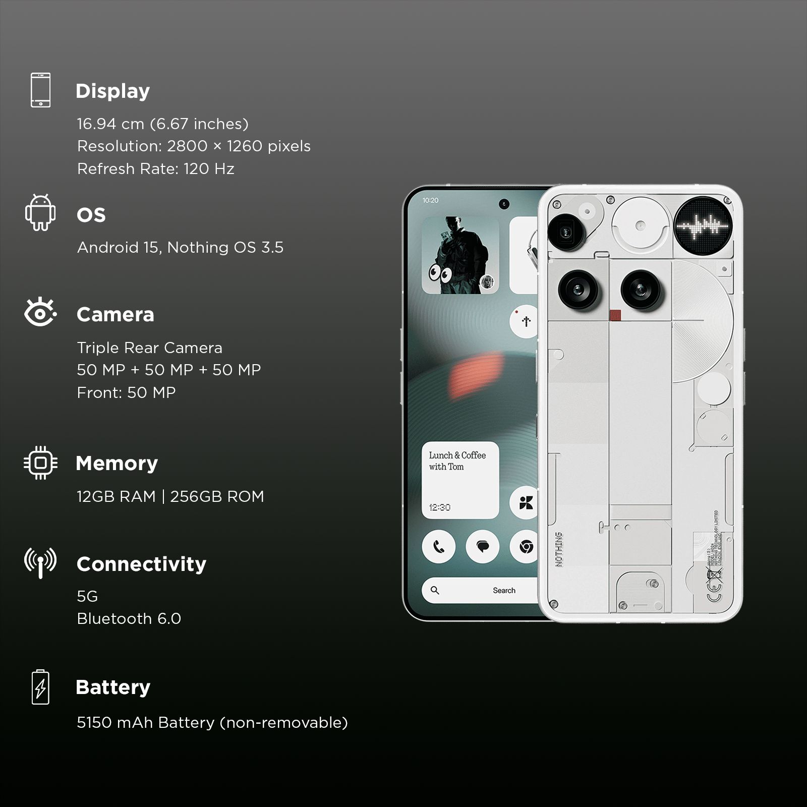 Nothing Phone 3 5G (12GB RAM, 256GB, White) Nothing Phone 3 5G (12GB RAM, 256GB, White)_3