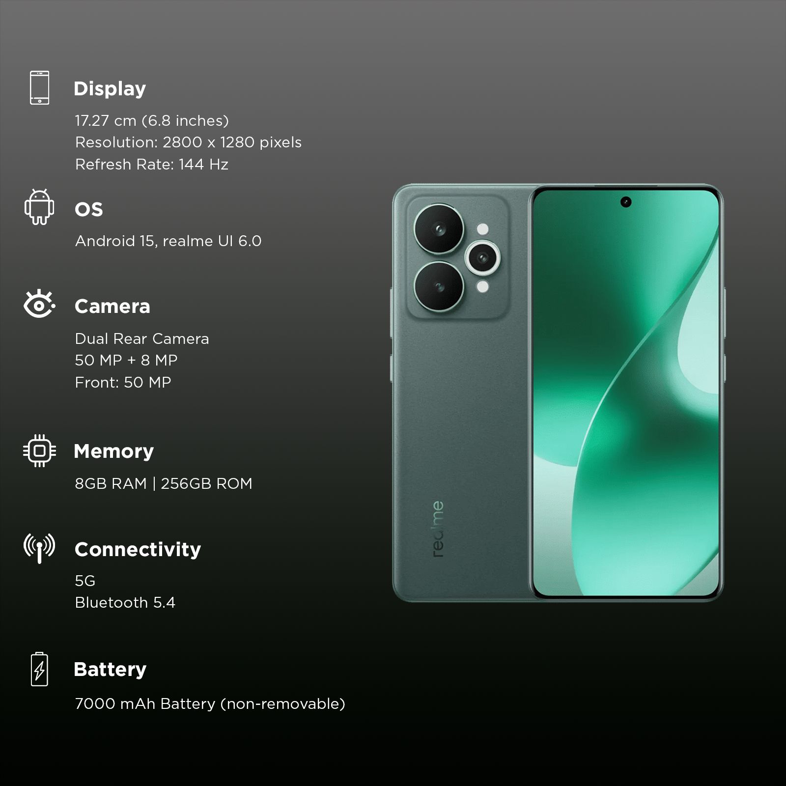 realme 15 5G (8GB RAM, 256GB, Velvet Green)_3