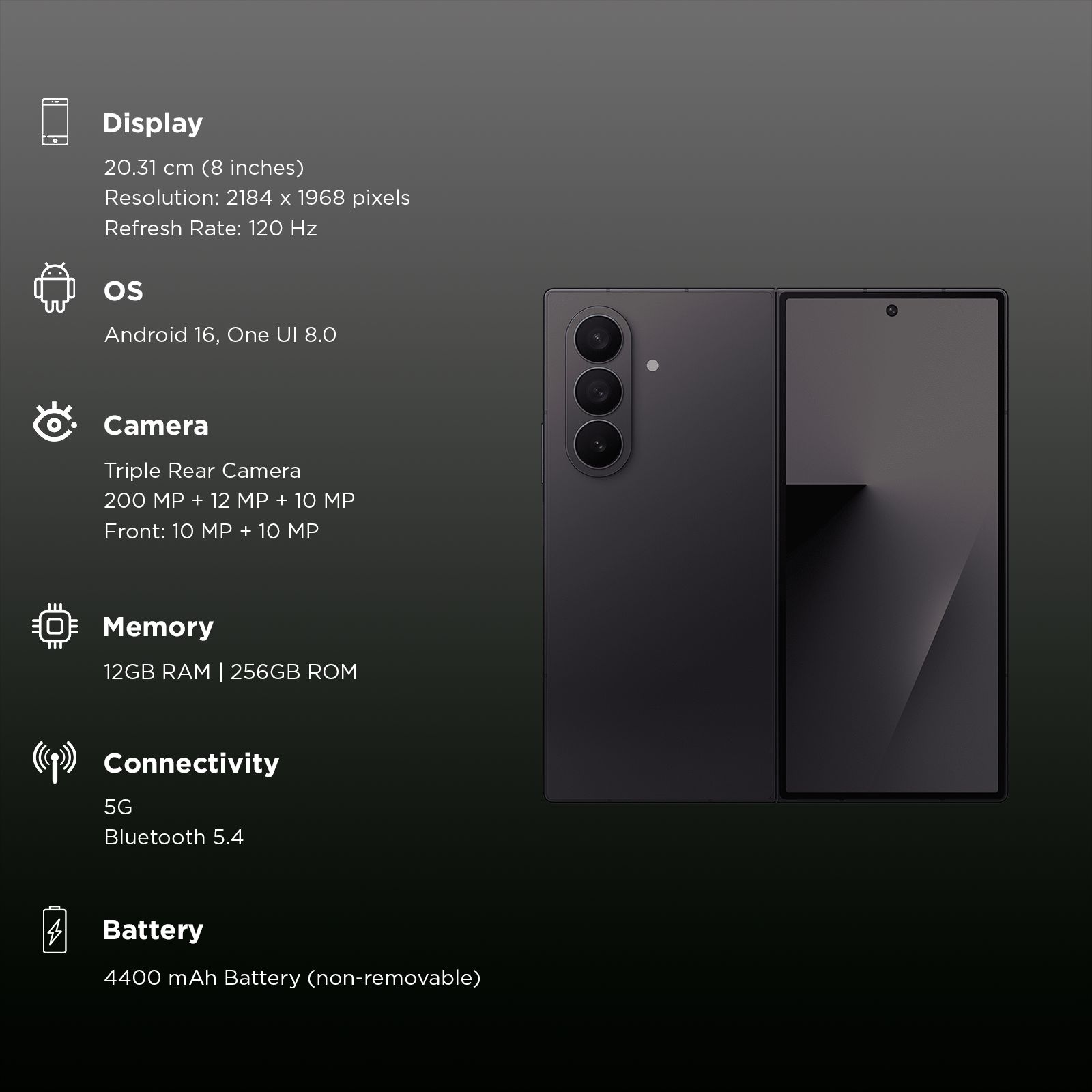 SAMSUNG Galaxy Z Fold7 5G (12GB RAM, 256GB, Jetblack) SAMSUNG Galaxy Z Fold7 5G (12GB RAM, 256GB, Jetblack)_2