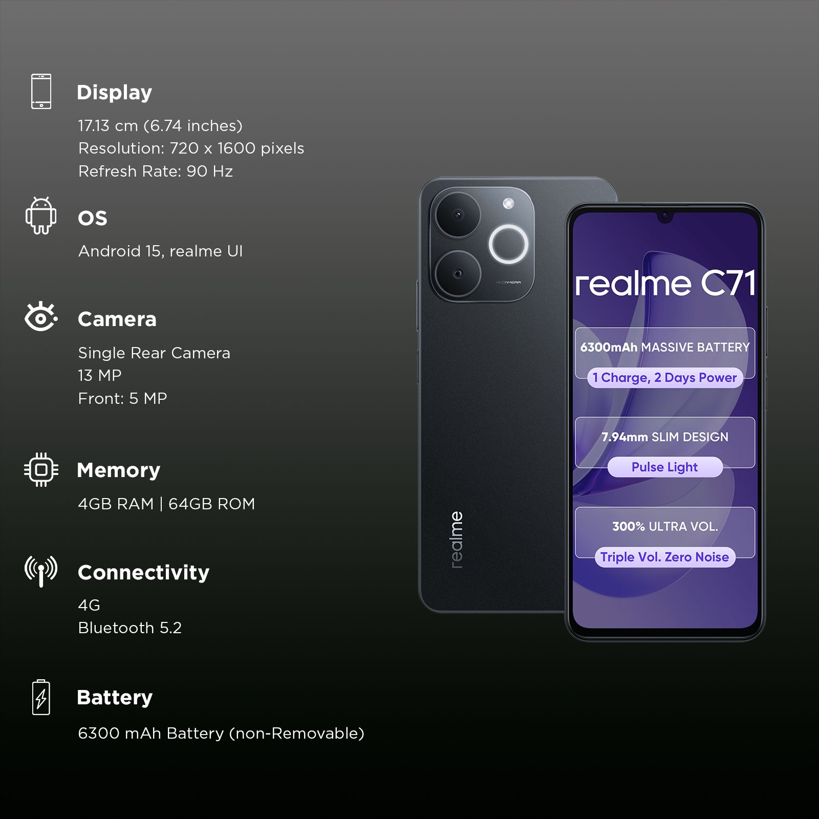 realme C71 (4GB RAM, 64GB, Obsidian Black)_3