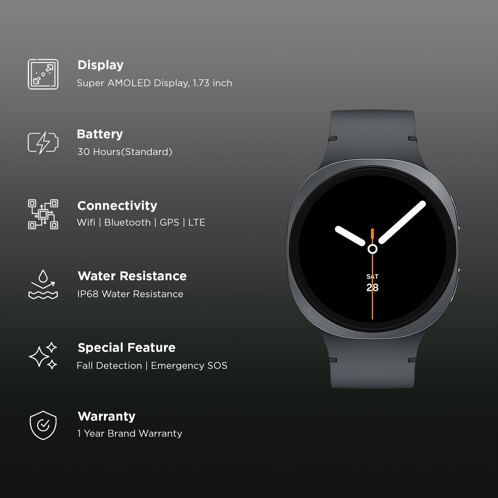 SAMSUNG Galaxy Watch8 Wi-Fi+BT+GPS+LTE Wear OS Smartwatch (44mm Super AMOLED Display, 3nm Processor, Fall Detection, Sport Strap) SAMSUNG Galaxy Watch8 Wi-Fi+BT+GPS+LTE Wear OS Smartwatch (44mm Super AMOLED Display, 3nm Processor, Fall Detection, Sport Strap)_2