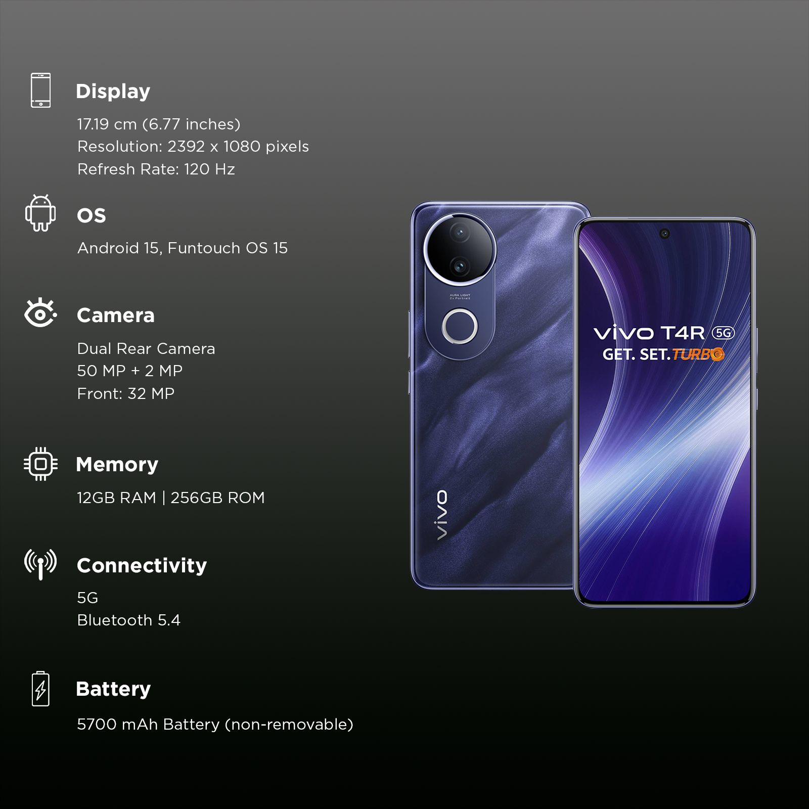 vivo T4R 5G (12GB RAM, 256GB, Twilight Blue)_3