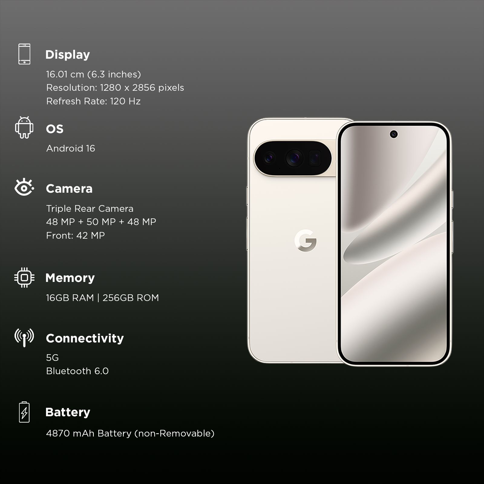 Google Pixel 10 Pro 5G (16GB RAM, 256GB, Porcelain)_3