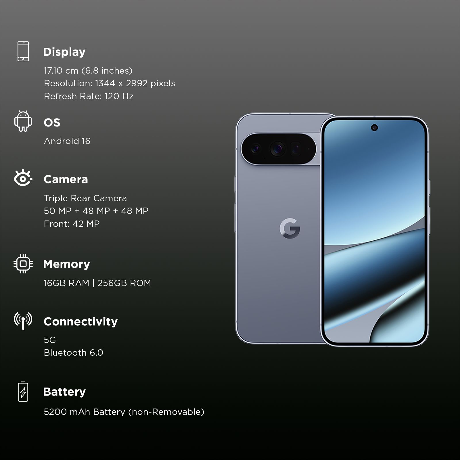 Google Pixel 10 Pro XL 5G (16GB RAM, 256GB, Moonstone)_2