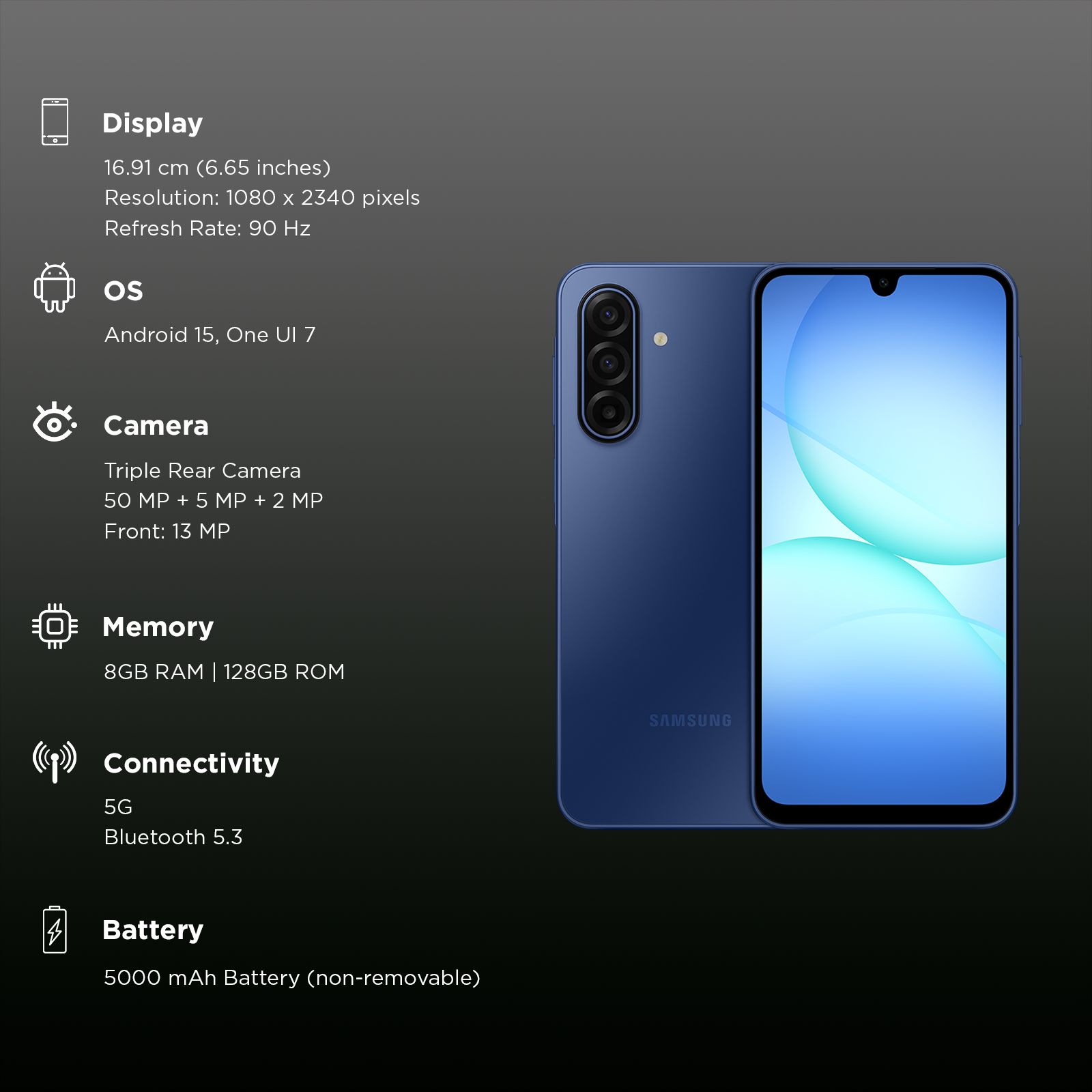 SAMSUNG Galaxy A17 5G (8GB RAM, 128GB, Blue)_2