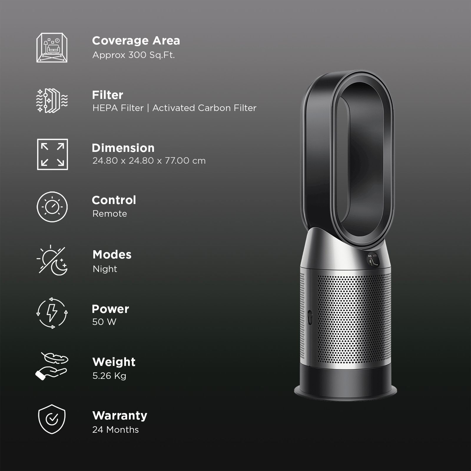 dyson Hot and Cool HP11 Air Purifier with Remote Control (Black & Nickel) dyson Hot and Cool HP11 Air Purifier with Remote Control (Black & Nickel)_2