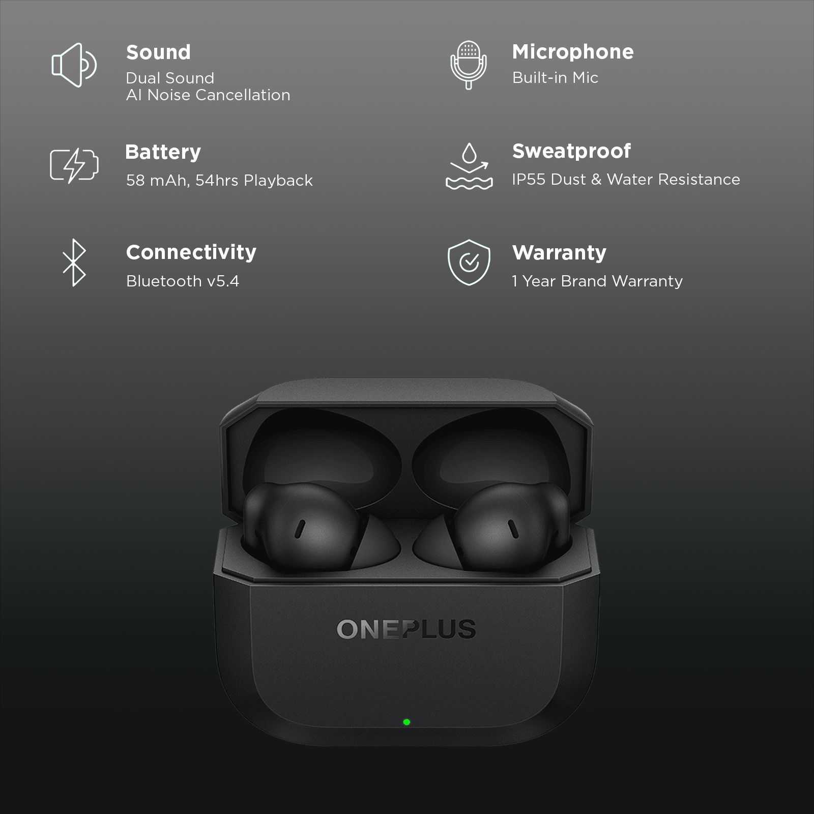 OnePlus Nord Buds 3r TWS Earbuds with AI Call Noise Cancellation (IP55 Dust & Water Resistance, Dual Device Connection, Ash Black) OnePlus Nord Buds 3r TWS Earbuds with AI Call Noise Cancellation (IP55 Dust & Water Resistance, Dual Device Connection, Ash Black)_2