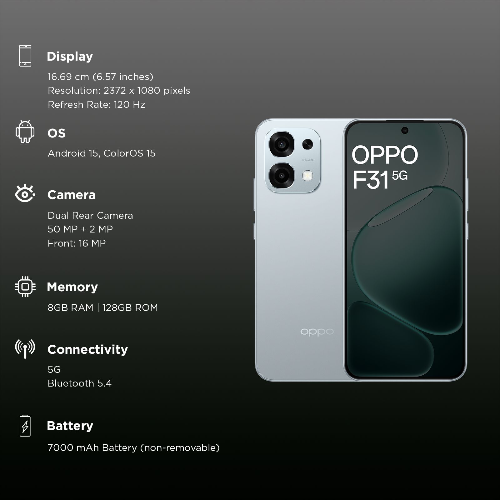 oppo F31 5G (8GB RAM, 128GB, Cloud Green)_3