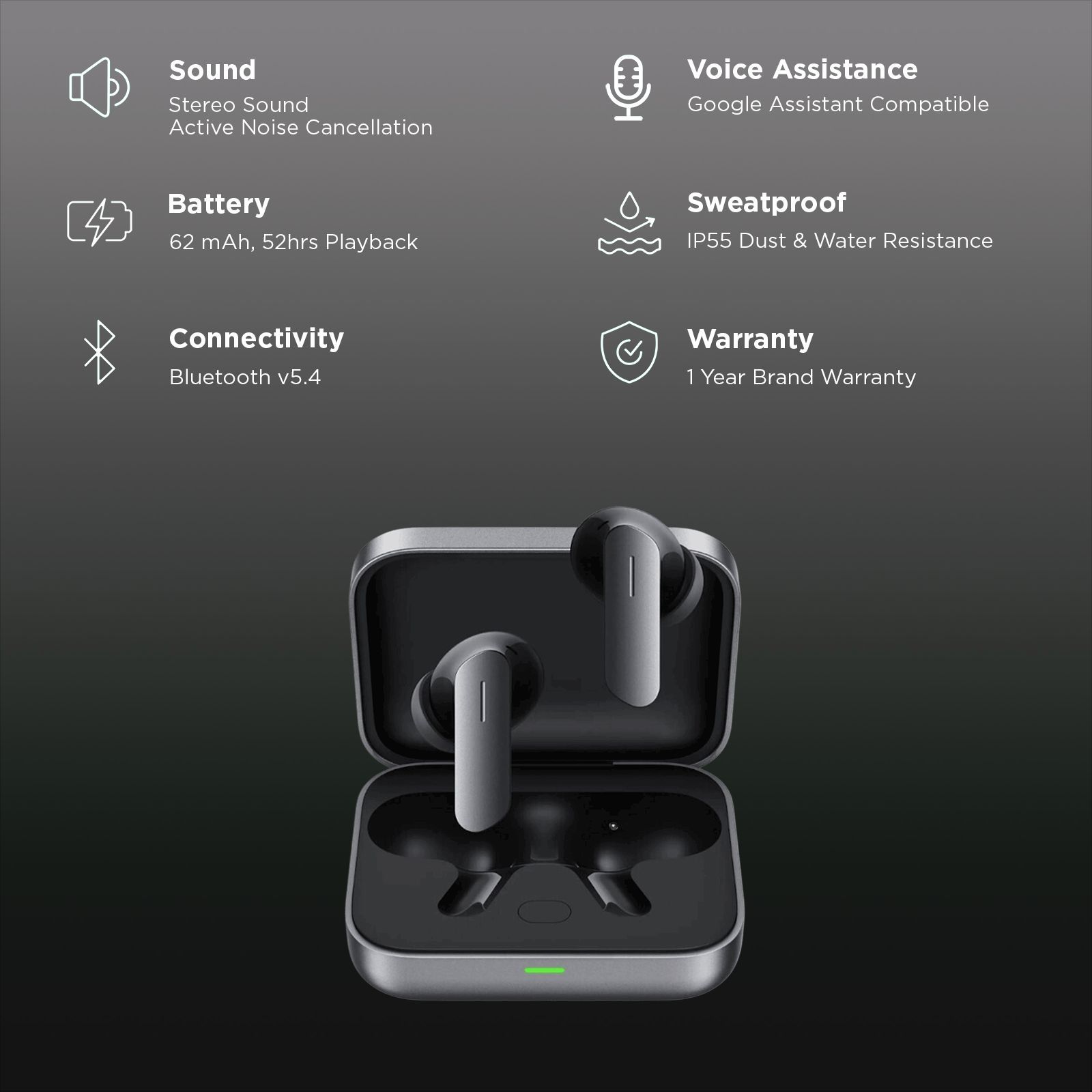 realme Buds Air7 TWS Earbuds with Active Noise Cancellation (IP55 Dust & Water Resistant, Dynamic Audio, Slate Grey) realme Buds Air7 TWS Earbuds with Active Noise Cancellation (IP55 Dust & Water Resistant, Dynamic Audio, Slate Grey)_2