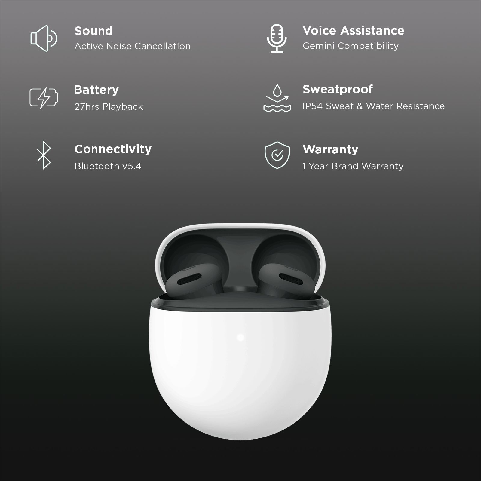 Google Pixel Buds 2a GA06155TW TWS Earbuds with Active Noise Cancellation (IP54 Sweat & Water Resistant, AI-powered Clear Calling, Hazel)_3