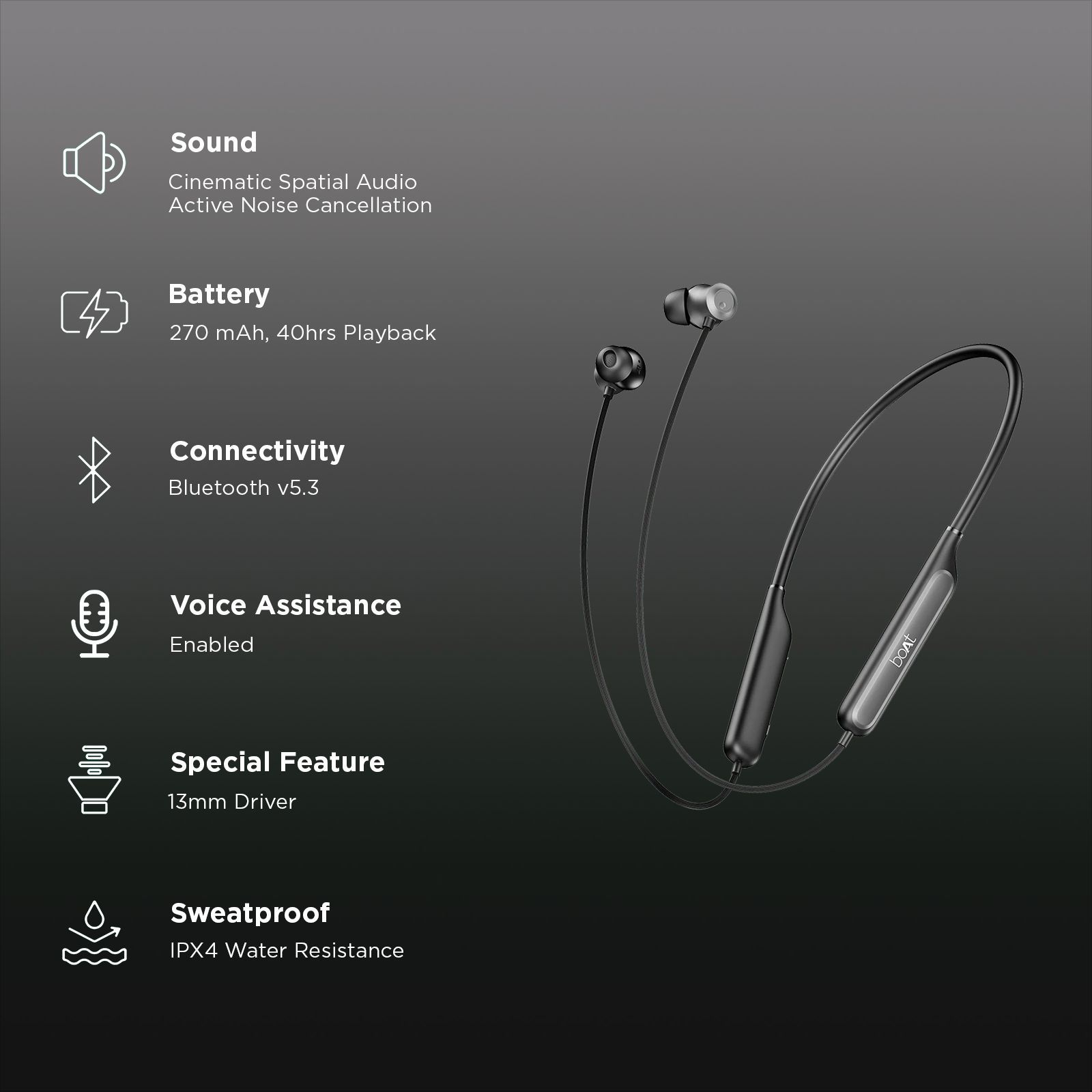 boAt Rockerz 210 Neckband with Active Noise Cancellation (IPX4 Water Resistant, Cinematic Spatial Audio, Onyx Black)_2