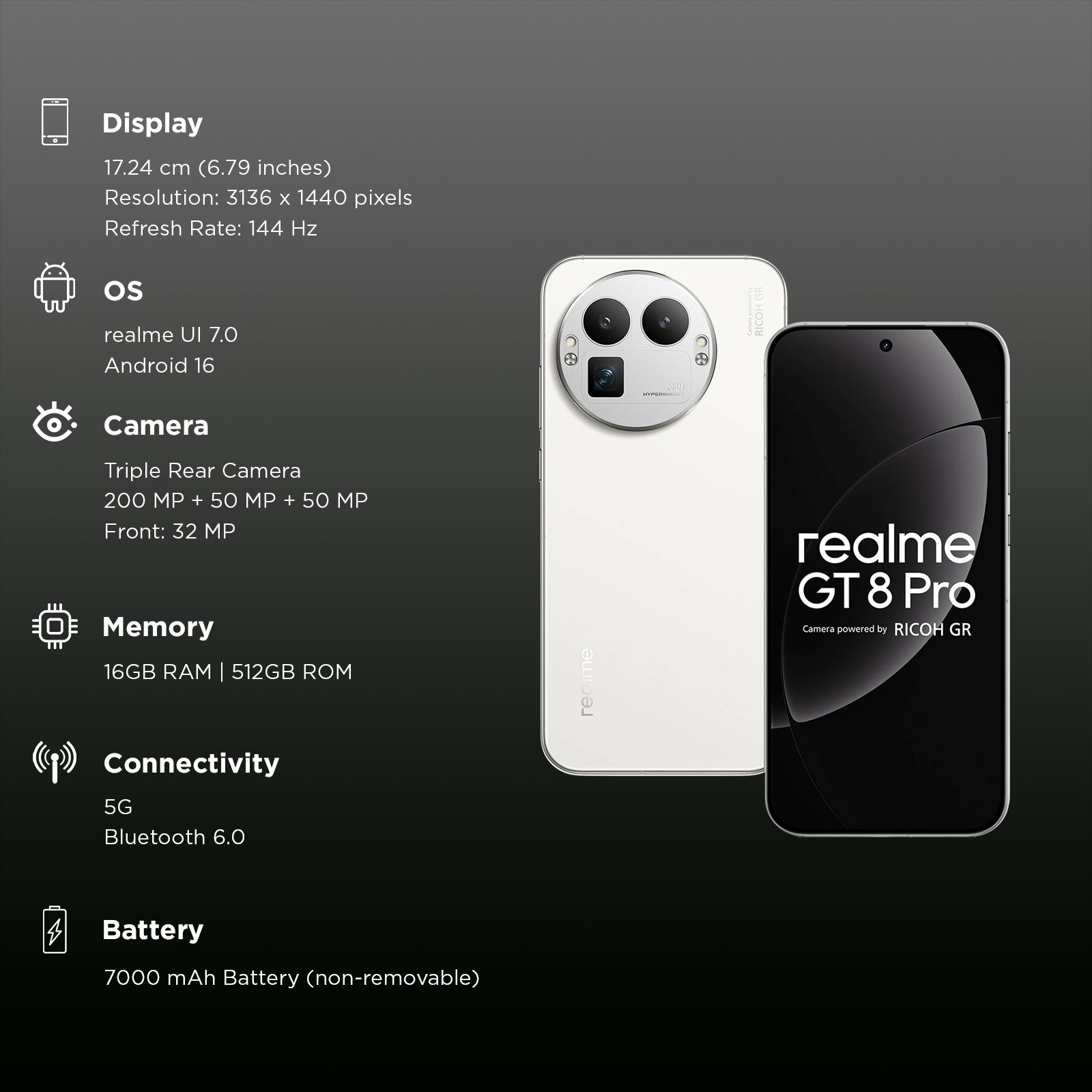 realme GT 8 Pro 5G (16GB RAM, 512GB, Diary White)_3