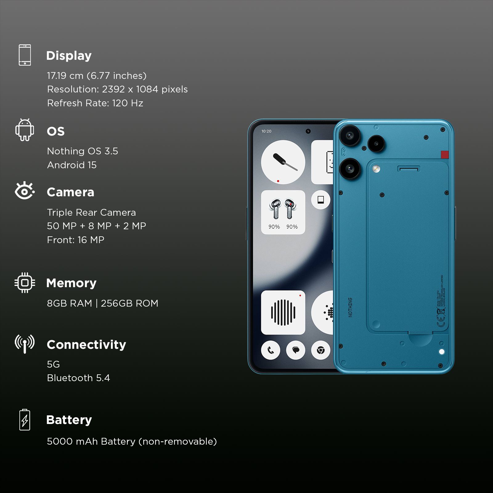 Nothing Phone 3a Lite 5G (8GB RAM, 256GB, Blue)_3