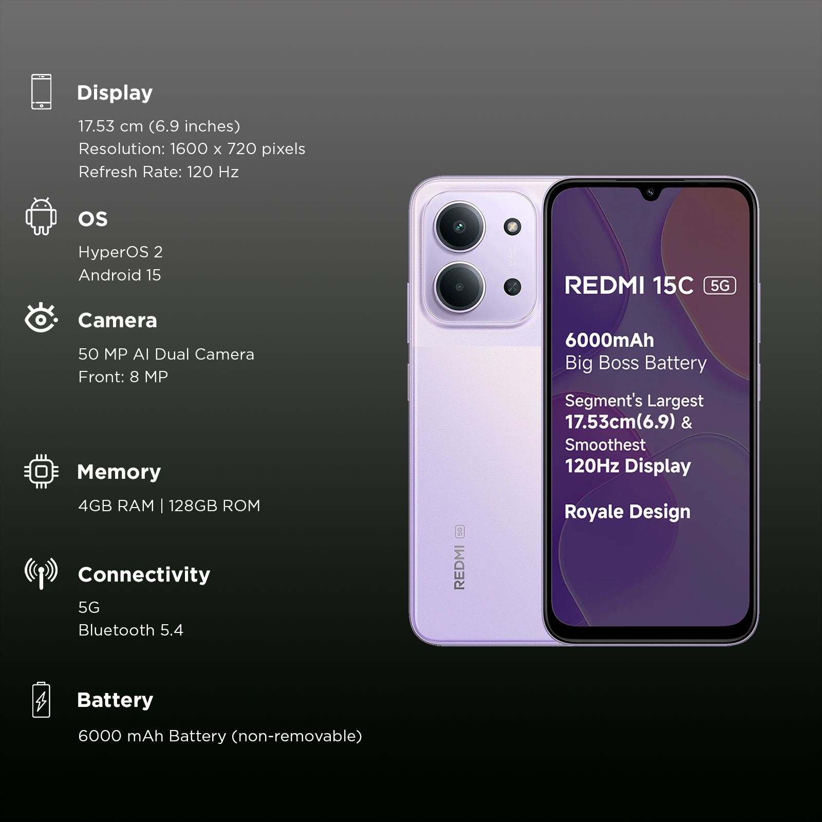 Redmi 15C 5G (4GB RAM, 128GB, Dusk Purple)_3