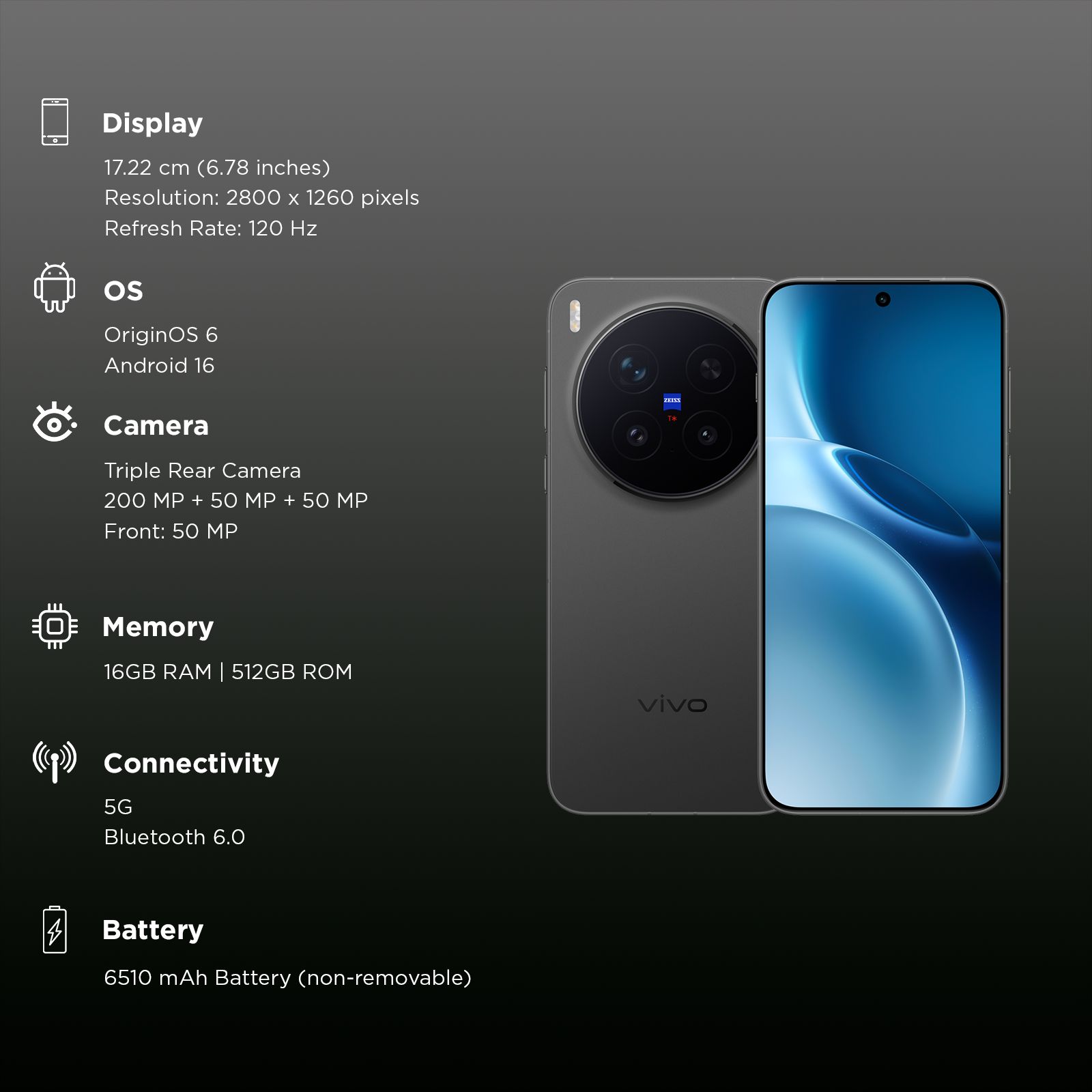 vivo X300 Pro 5G (16GB RAM, 512GB, Elite Black)_3