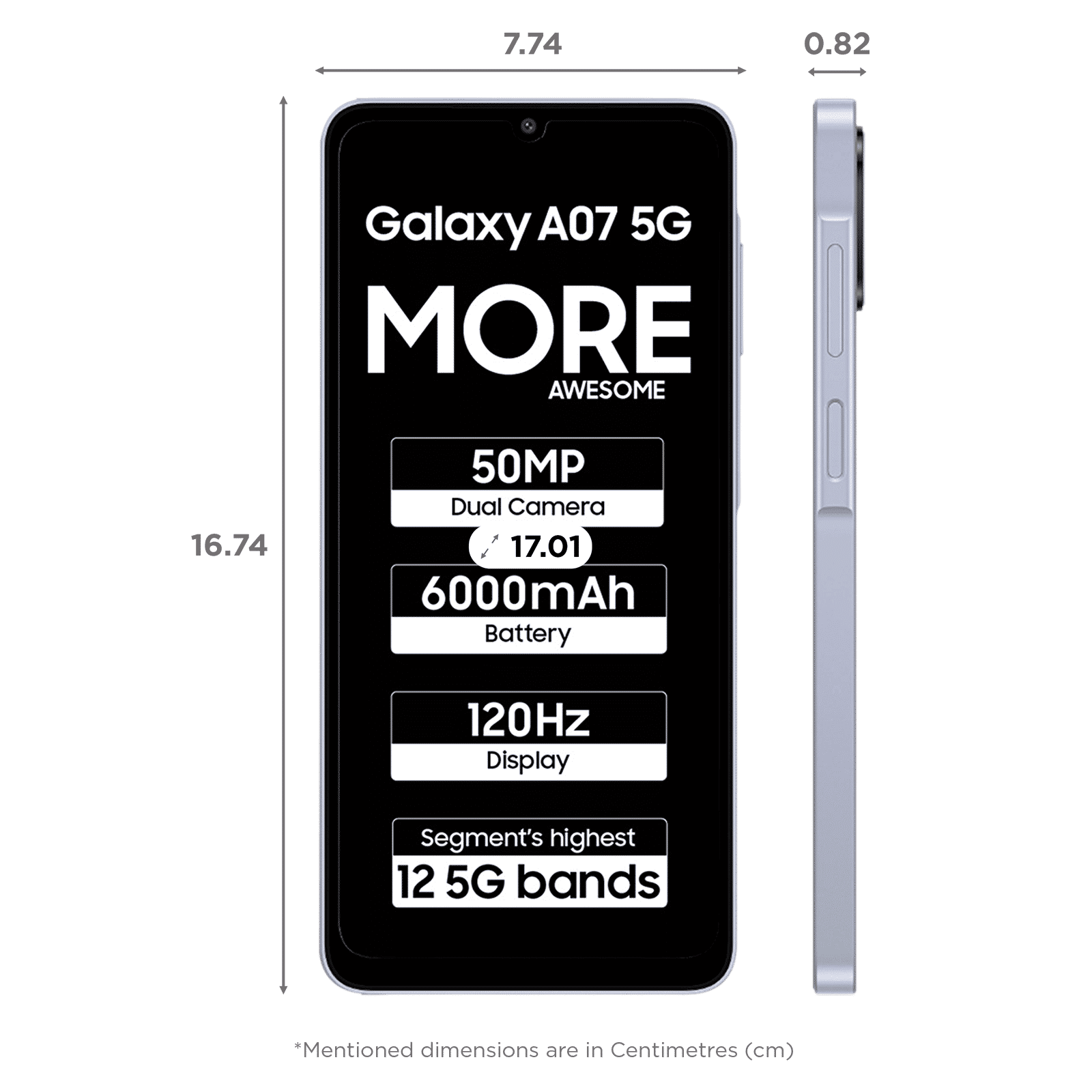 SAMSUNG Galaxy A07 5G (4GB RAM, 128GB, Light Violet)_2