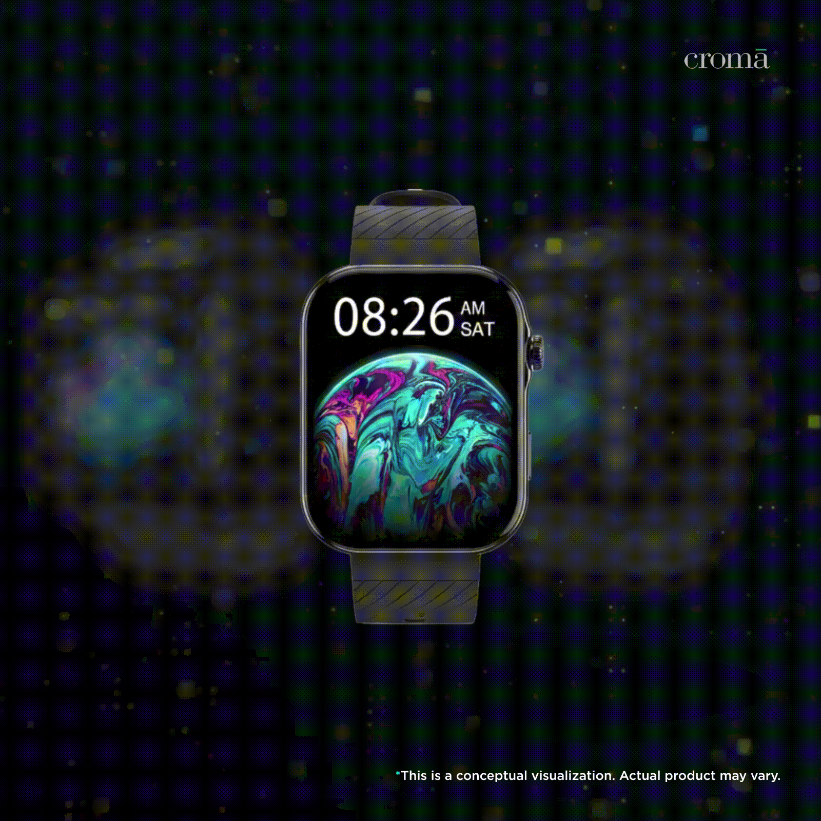 noise ColorFit Ultra 3 Smartwatch with Bluetooth Calling (49mm AMOLED Display, IP68 Water Resistant, Jet Black Strap)_2