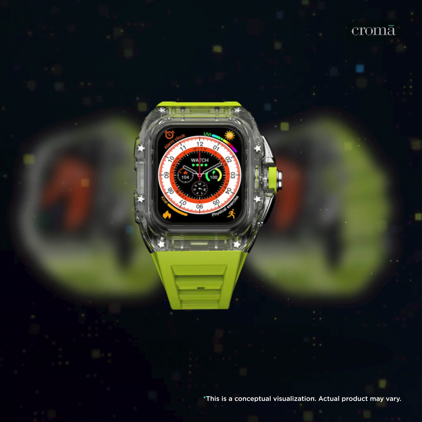 FIRE-BOLTT Diablo Smartwatch with Bluetooth Calling (49.5mm Always On Display, IP68 Water Resistant, Green Strap)_2