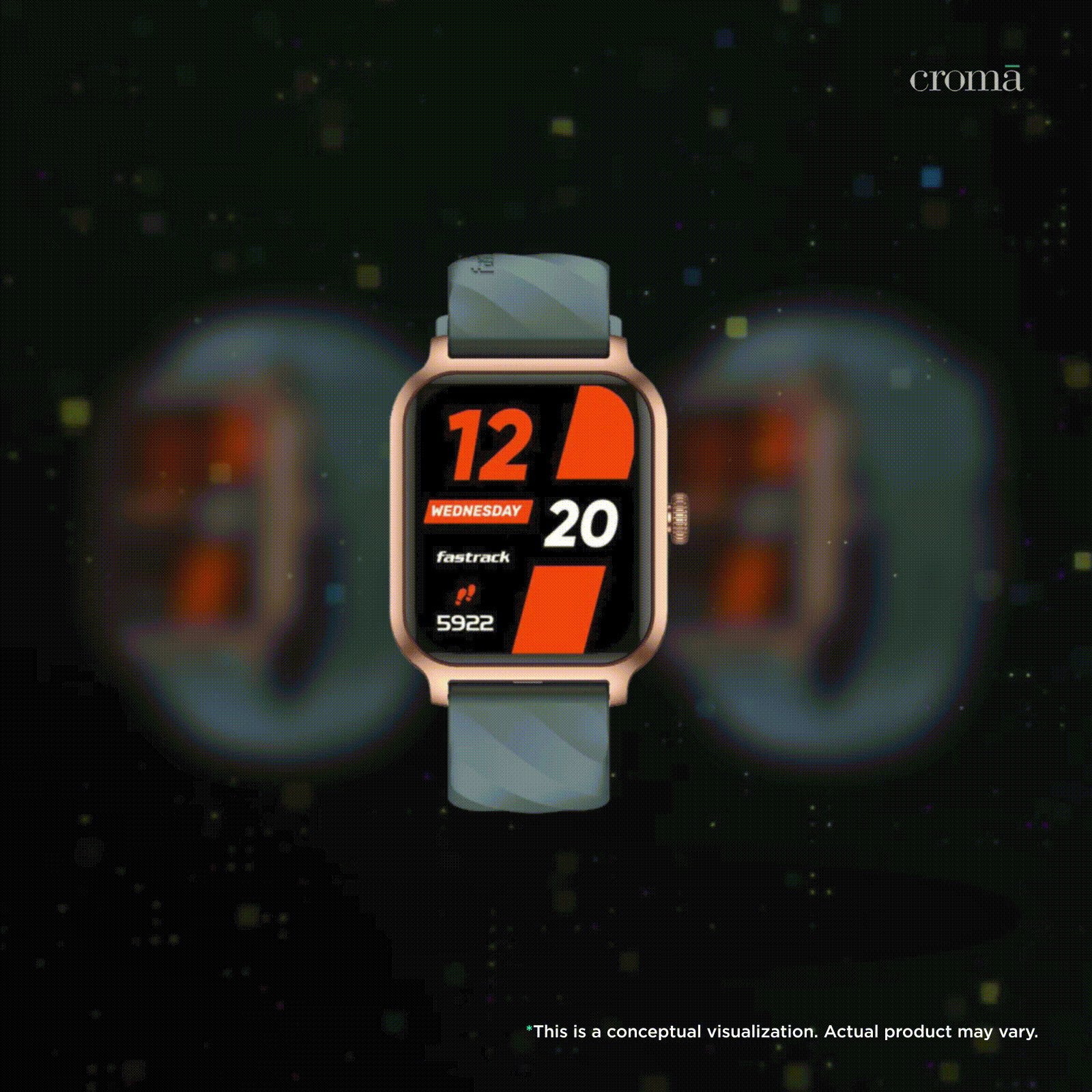 fastrack Rave FX2 Smartwatch with Bluetooth Calling (46.4mm UltraVU HD Display, IP68 Water Resistant, Teal Strap) fastrack Rave FX2 Smartwatch with Bluetooth Calling (46.4mm UltraVU HD Display, IP68 Water Resistant, Teal Strap)_2