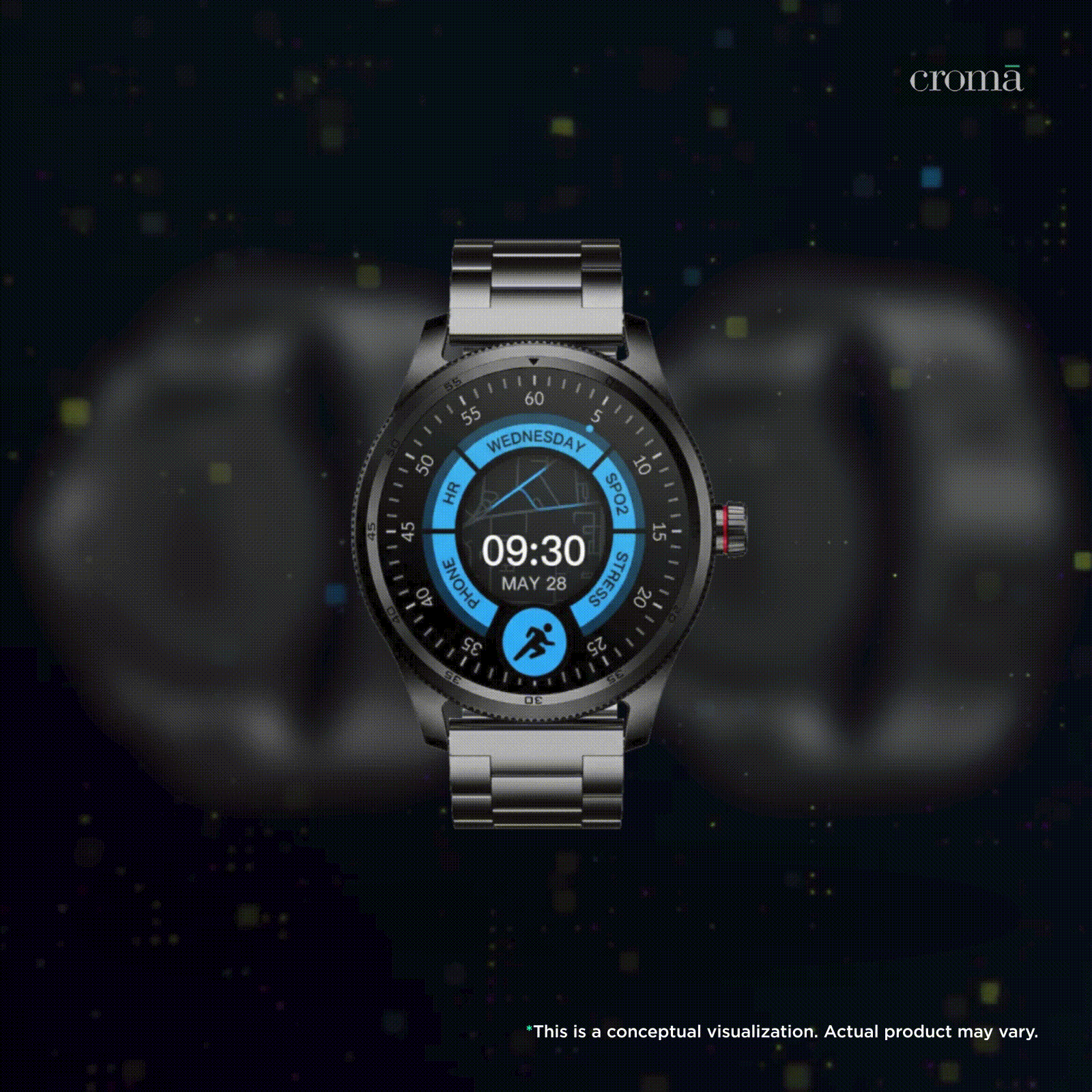 fastrack Magnus FX1 Smartwatch with Bluetooth Calling (35mm UltraVU Display, IP68 Water Resistant, Black Strap)_2