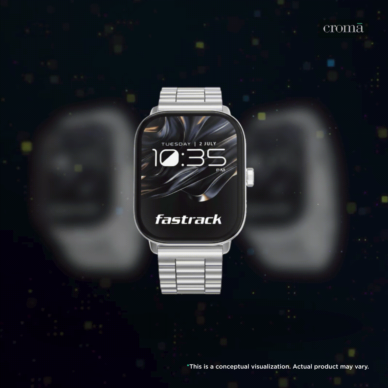 fastrack Radiant FX2 Smartwatch with Bluetooth Calling (51.8mm AMOLED Display, IP68 Water Resistant, Silver Metal Strap) fastrack Radiant FX2 Smartwatch with Bluetooth Calling (51.8mm AMOLED Display, IP68 Water Resistant, Silver Metal Strap)_2